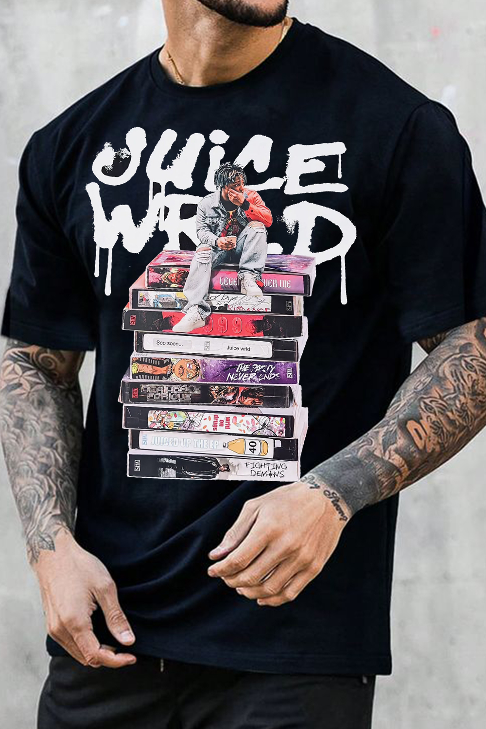 New T-Shirt Juicewrld Round Merch, Shirt Juicewrld Round Neck Men’S