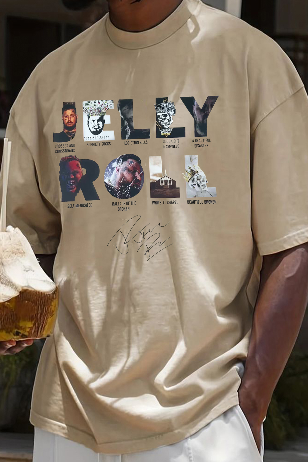 T-Shirt Jellyroll Short Merch, Shirt Jellyroll Short Sleeve