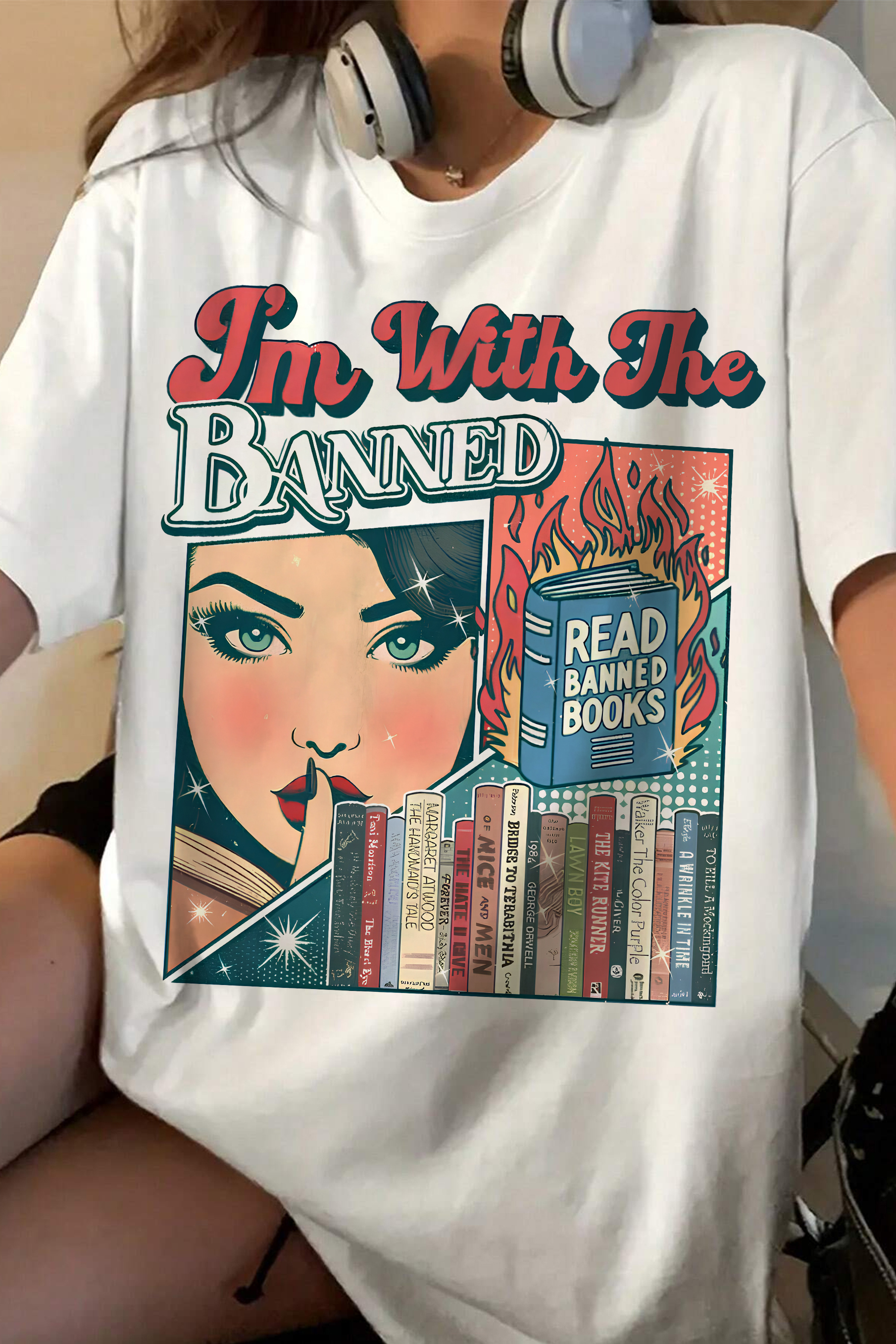T-Shirt I'M With Merch, Shirt I'M With The Banned For Women