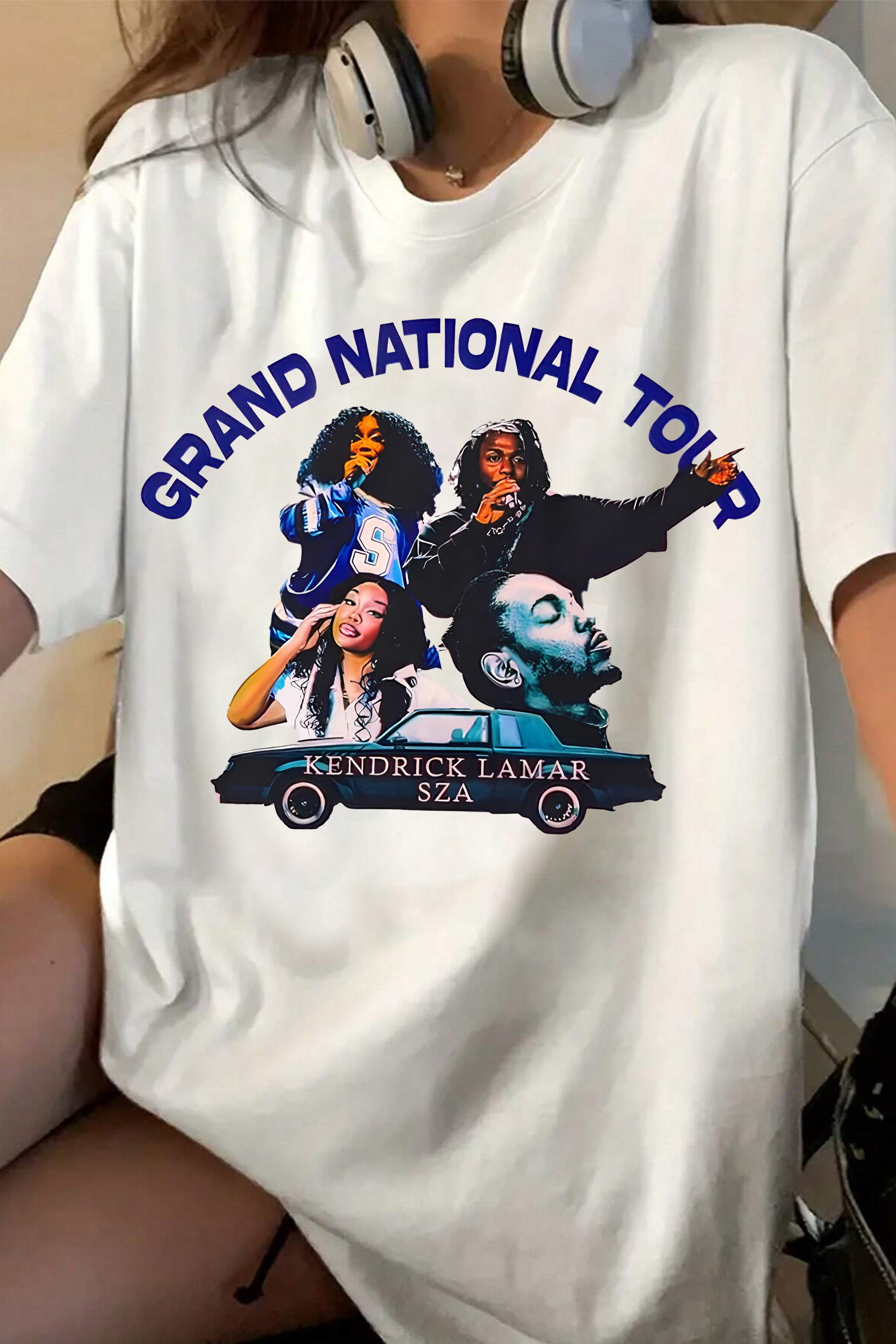 New T-Shirt Grand National Merch, Shirt Grand National Tour Kdot&Sza For Women