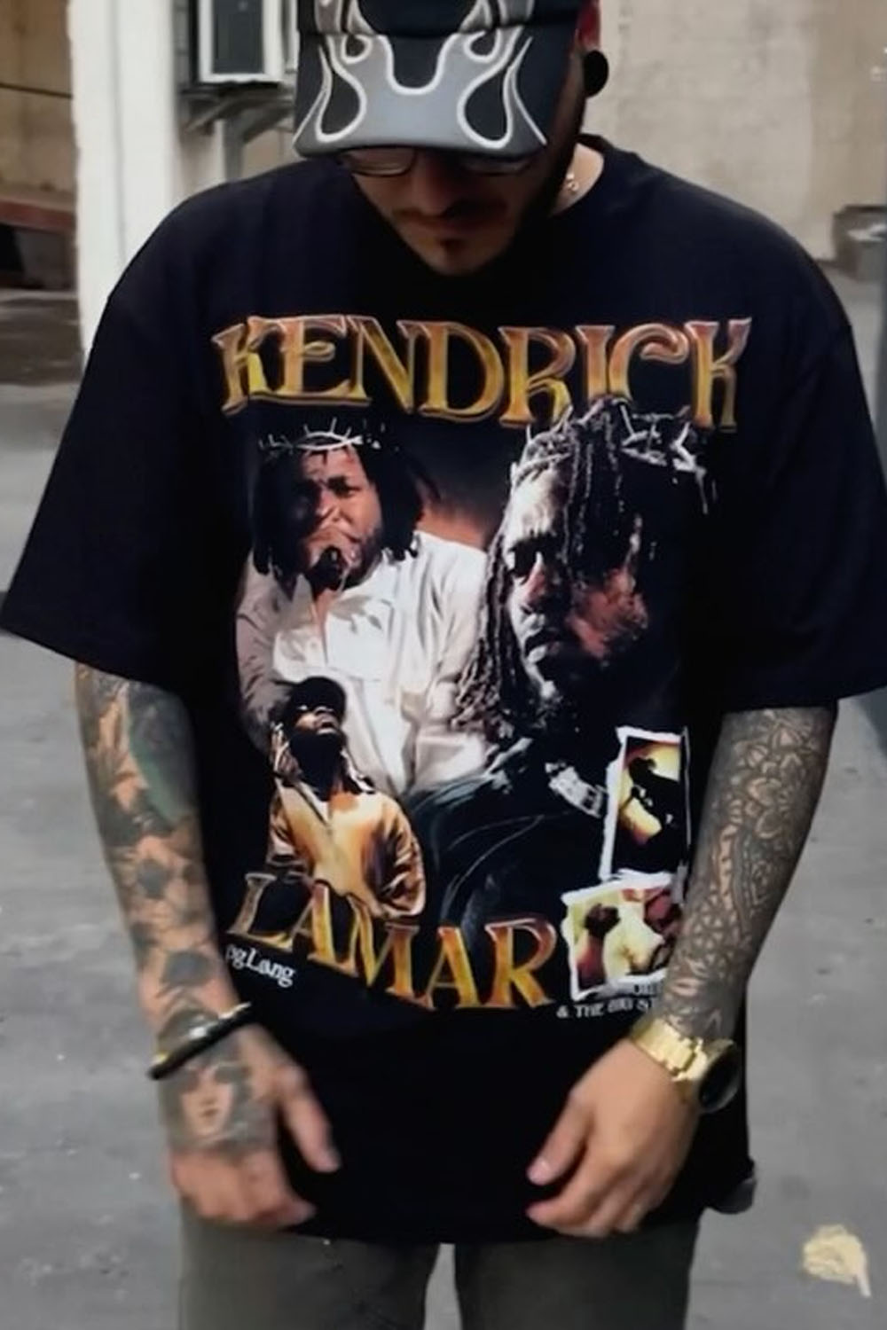 New T-Shirt Hip-Hop Star Merch, Shirt Hip-Hop Star Printed Round Neck Short Sleeve