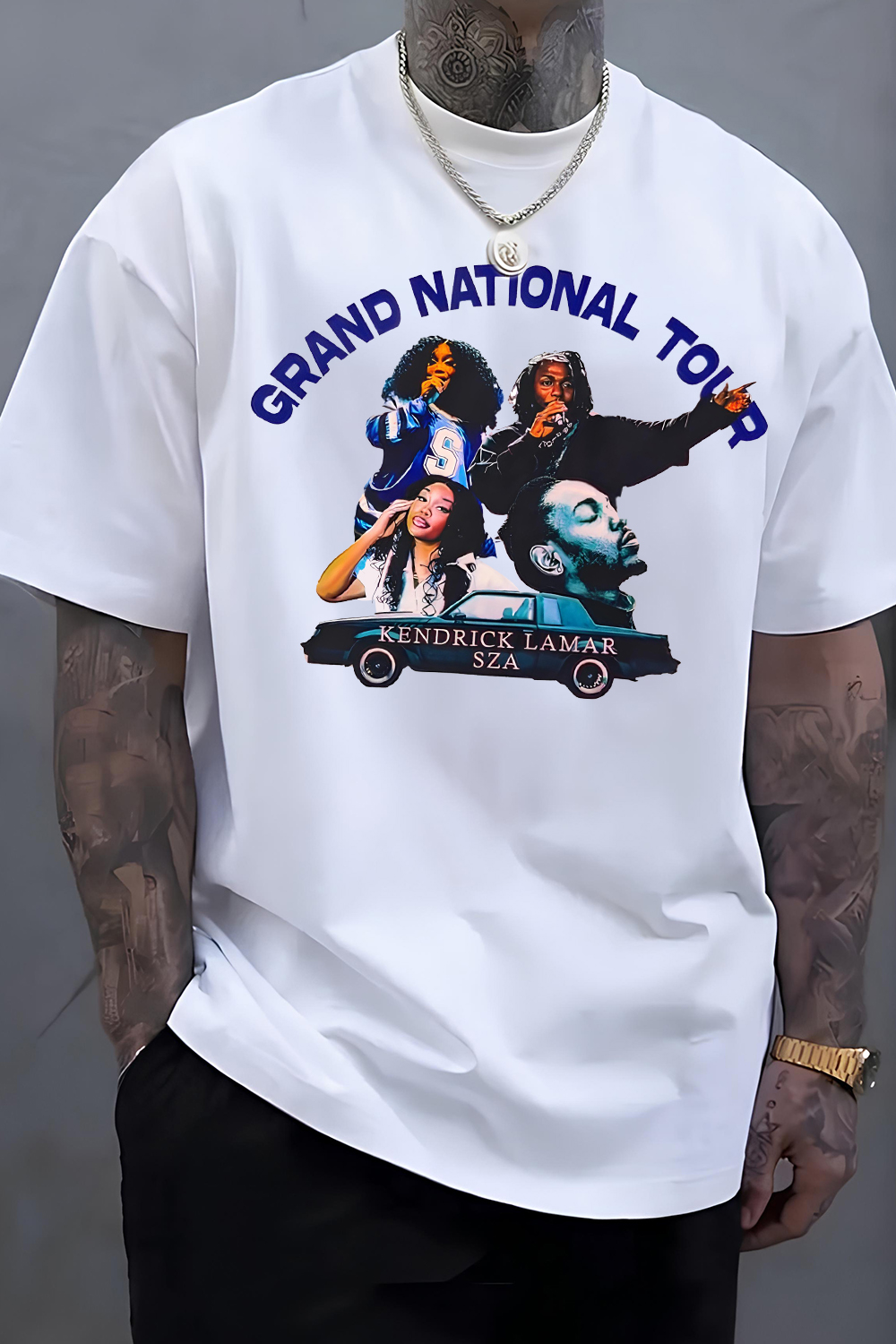 New T-Shirt Grand National Merch, Shirt Grand National Tour Kdot&Sza For Men