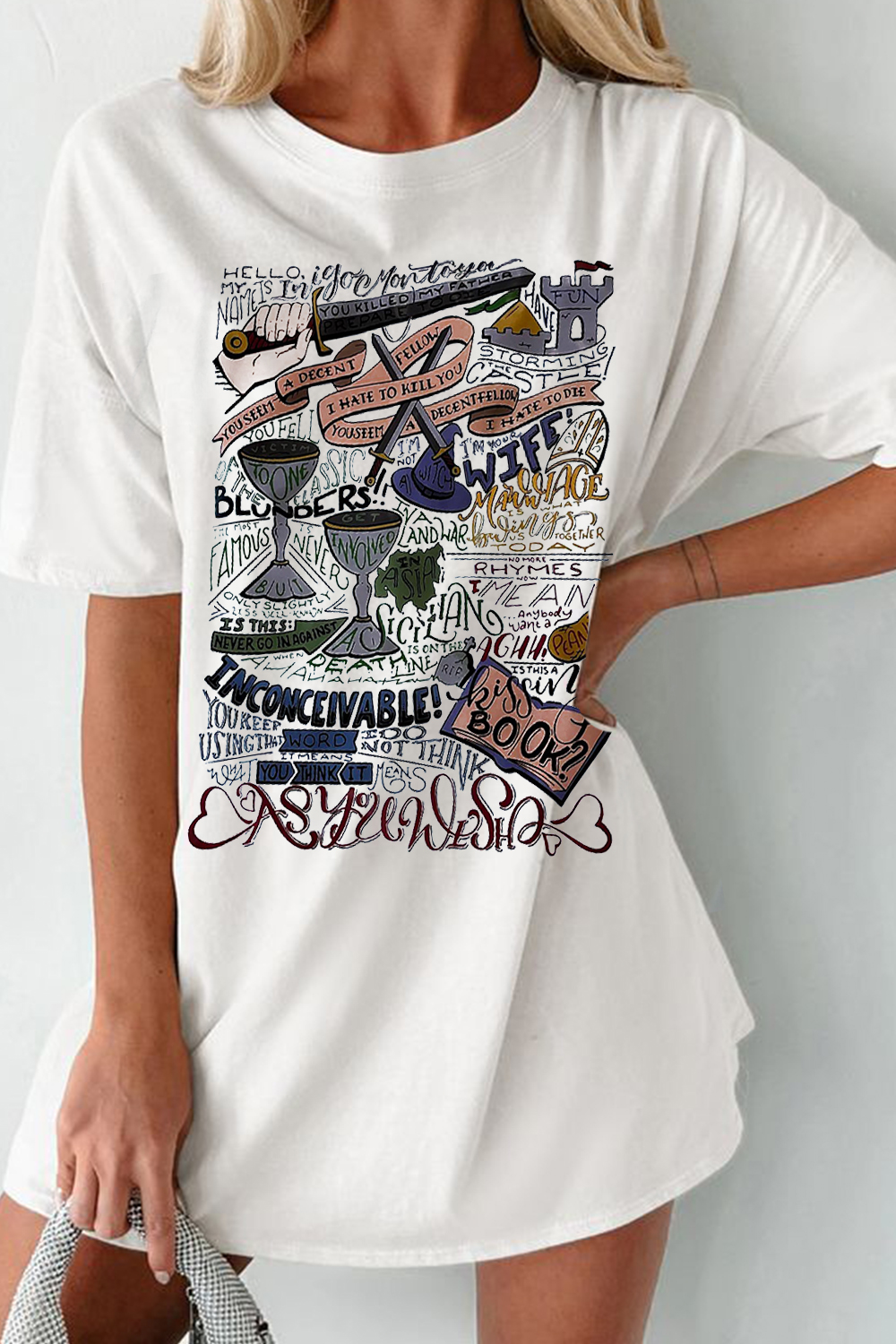 New T-Shirt Hot Movie Merch, Shirt Hot Movie Cartoon Casual Printed Round Neck Short Sleeve