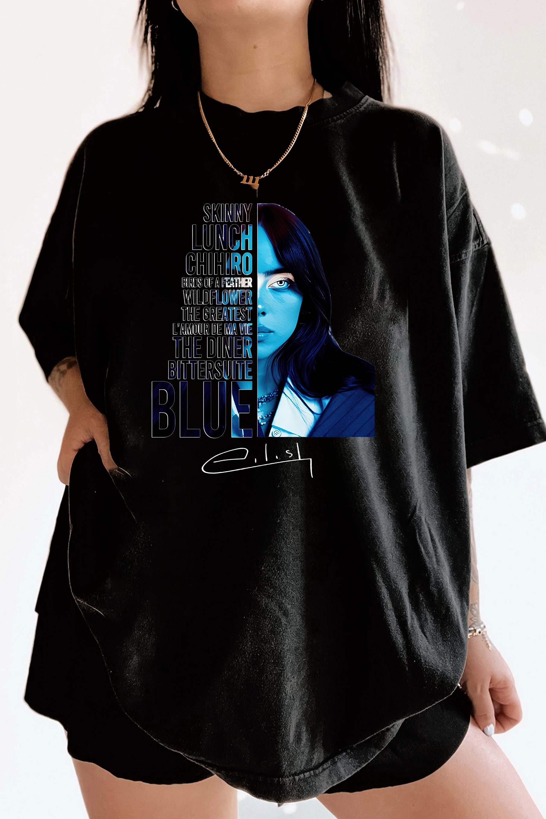 New T-Shirt Hit Me Merch, Shirt Hit Me Hard And Soft Billie For Women