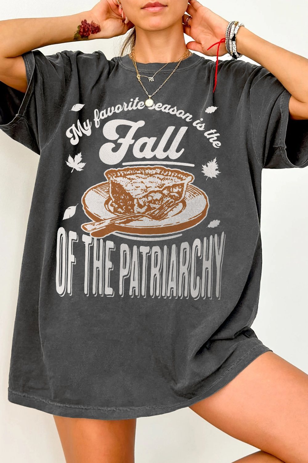 New T-Shirt Fall Patriarchy Merch, Shirt Fall Patriarchy Autumn Feminism For Women