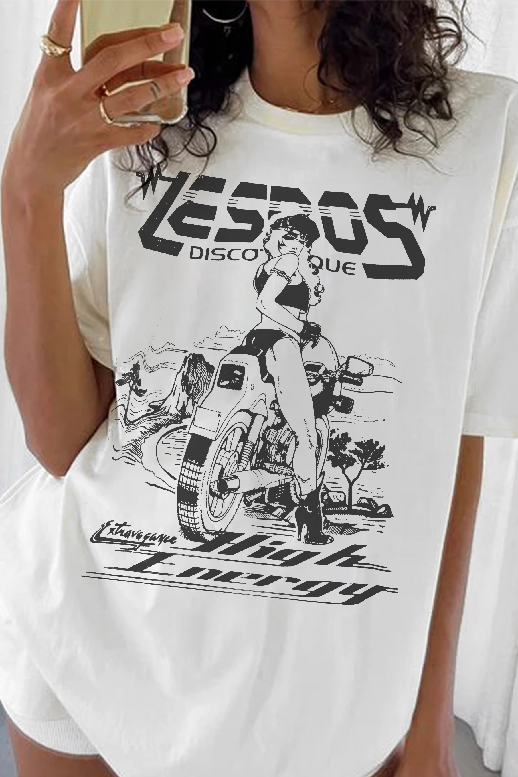 New T-Shirt Dykes On Merch, Shirt Dykes On Bikes Lesbos Disco Vintage Lesbian For Women