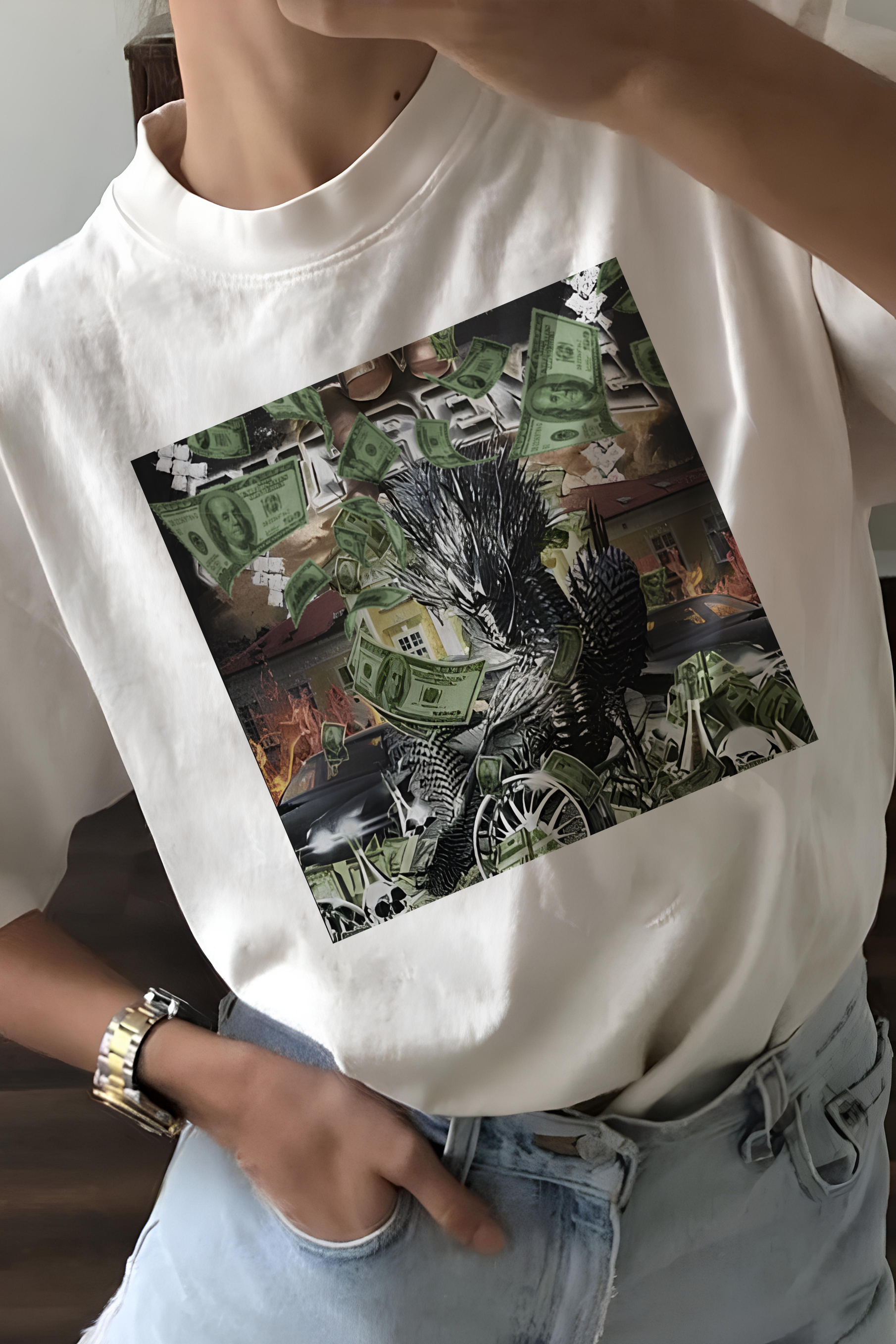 New T-Shirt Dragon And Merch, Shirt Dragon And Dollars For Women