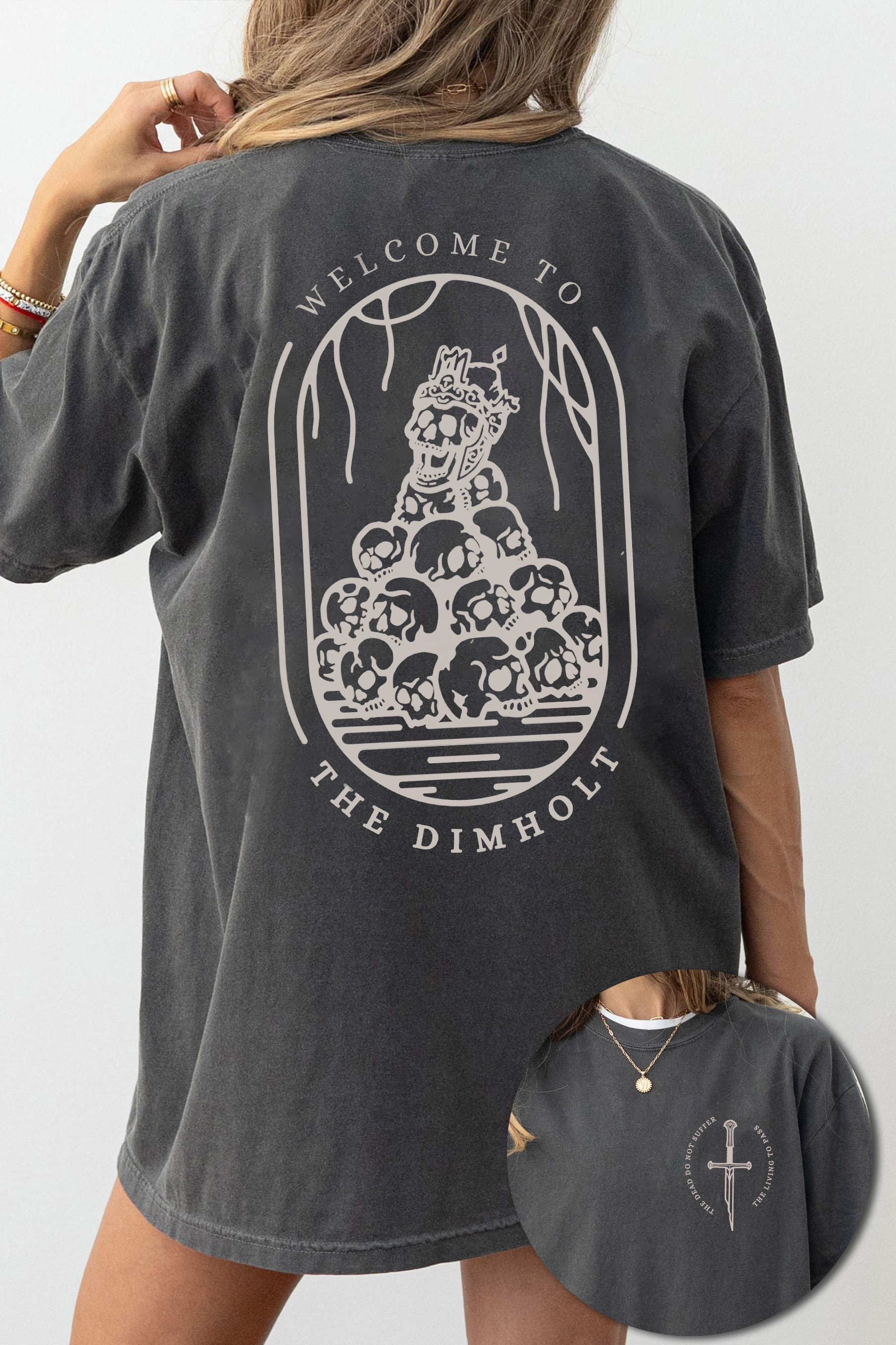 T-Shirt Dimholt Skulls Merch, Shirt Dimholt Skulls Lotr For Women