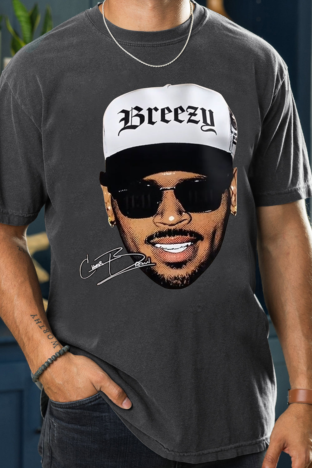 T-Shirt Breezy Chris Merch, Shirt Breezy Chris Brown Merch For Men