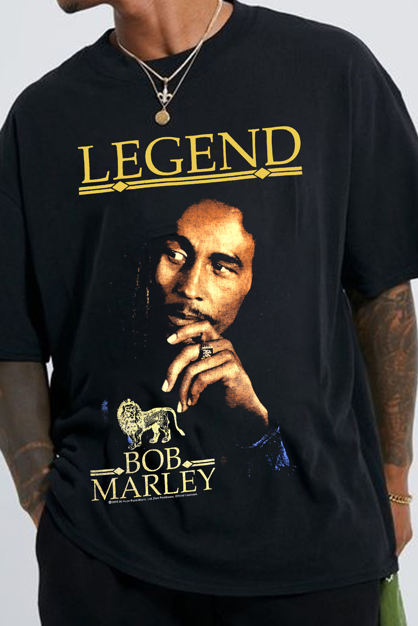 New T-Shirt Bob Marley Merch, Shirt Bob Marley Legend Relaxed Graphic