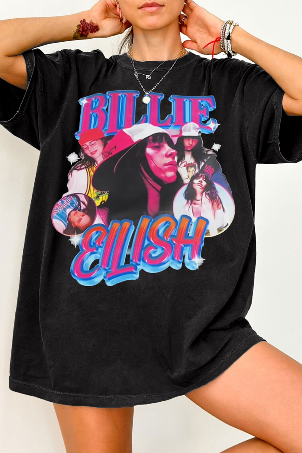 New T-Shirt Billie Eilish Merch, Shirt Billie Eilish Tour Graphic For Women