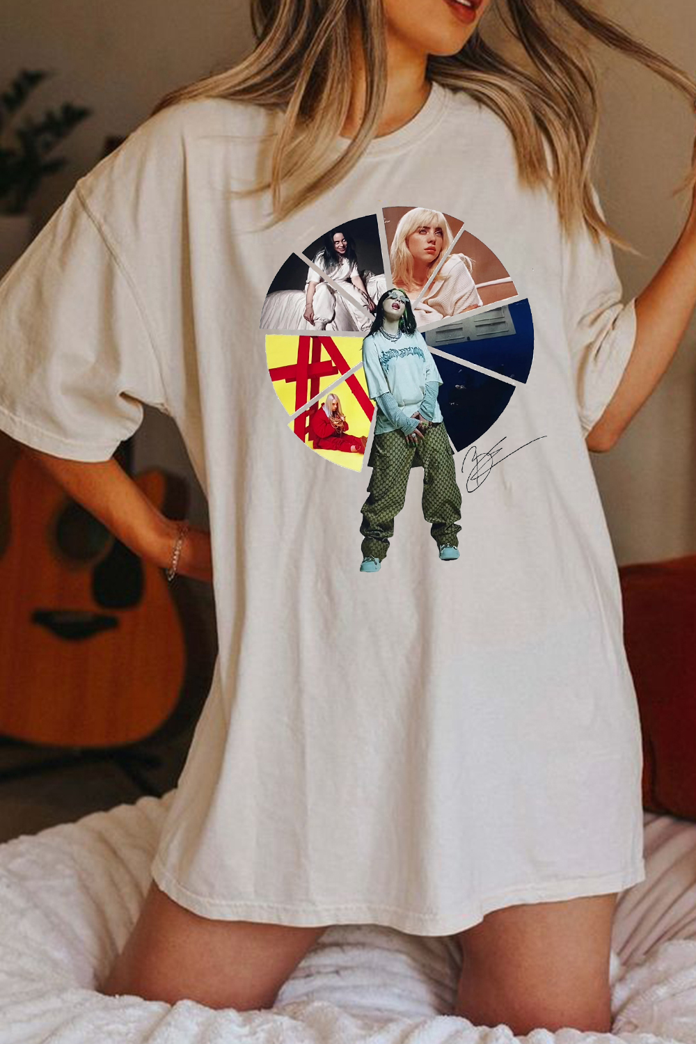 New T-Shirt Billie Eilish Merch, Shirt Billie Eilish Printed Short-Sleeved