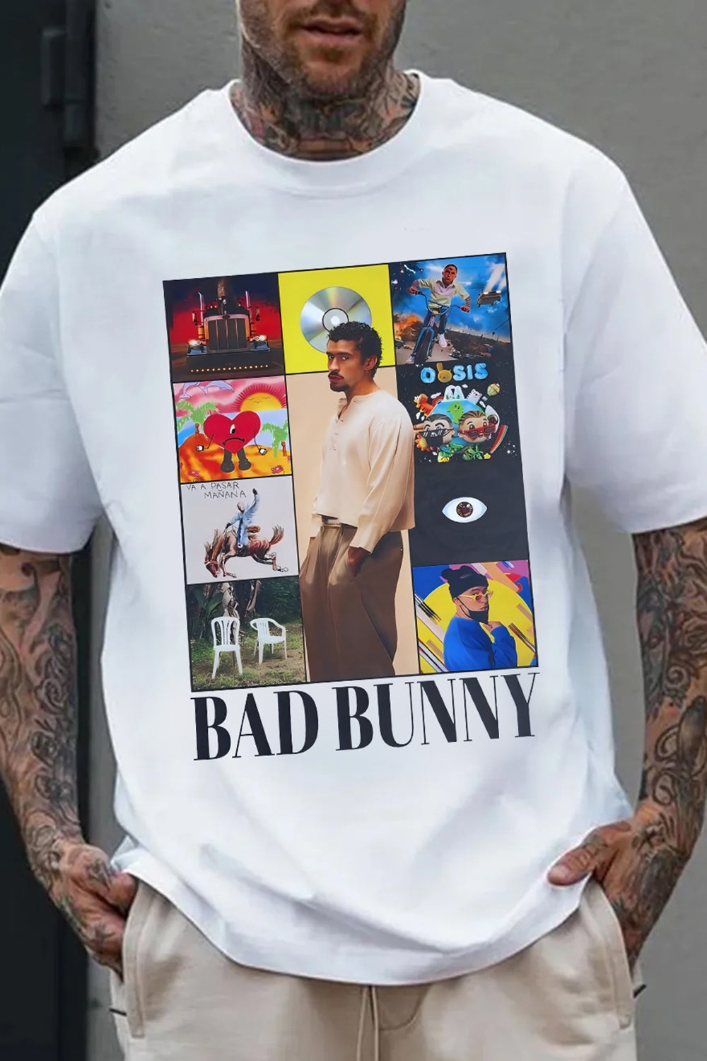 New T-Shirt Bad Bunny Merch, Shirt Bad Bunny Album Dtmf Graphic For Men