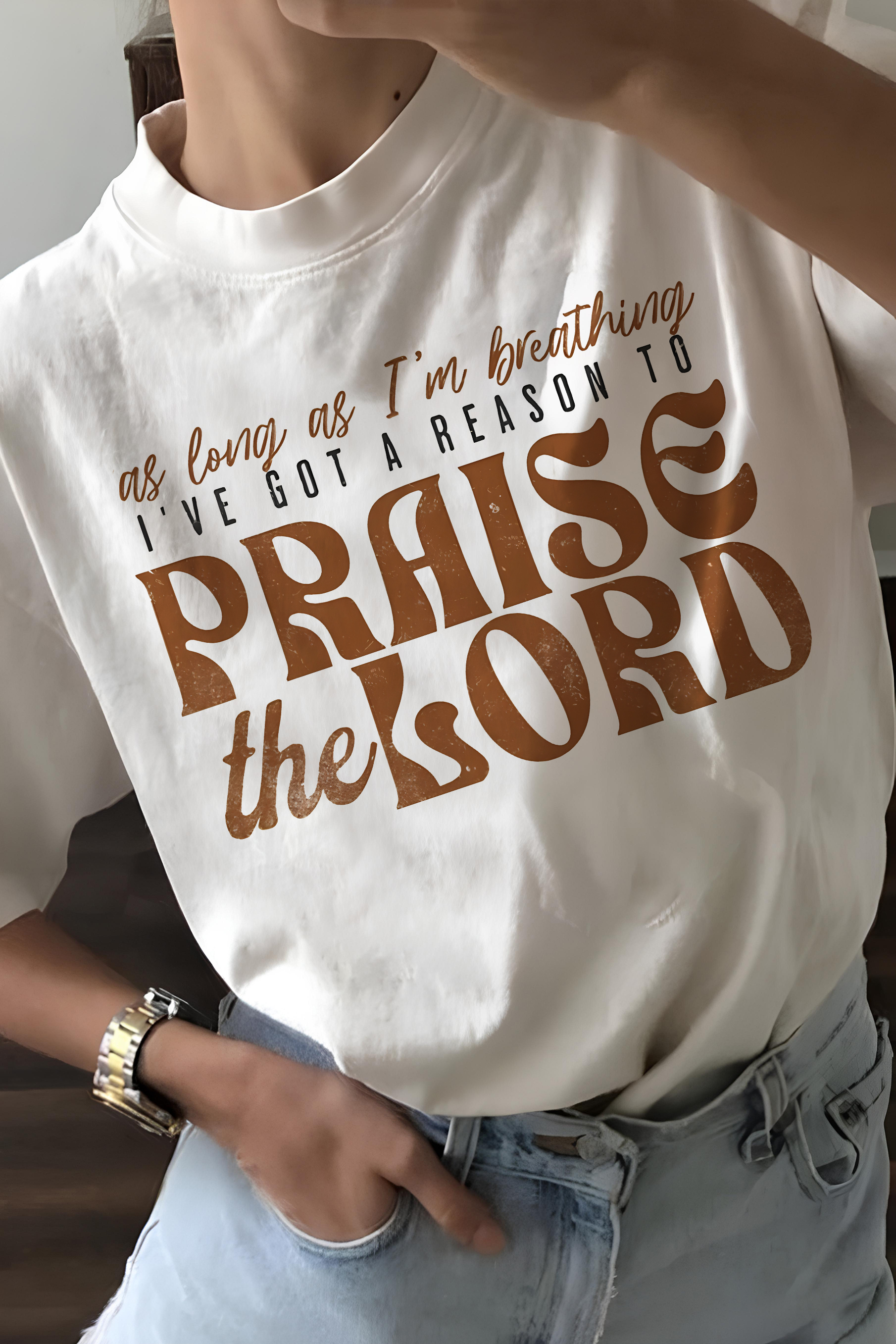 New T-Shirt As Long Merch, Shirt As Long As I’M Breathing I’Ve Got A Reason To Praise For Women