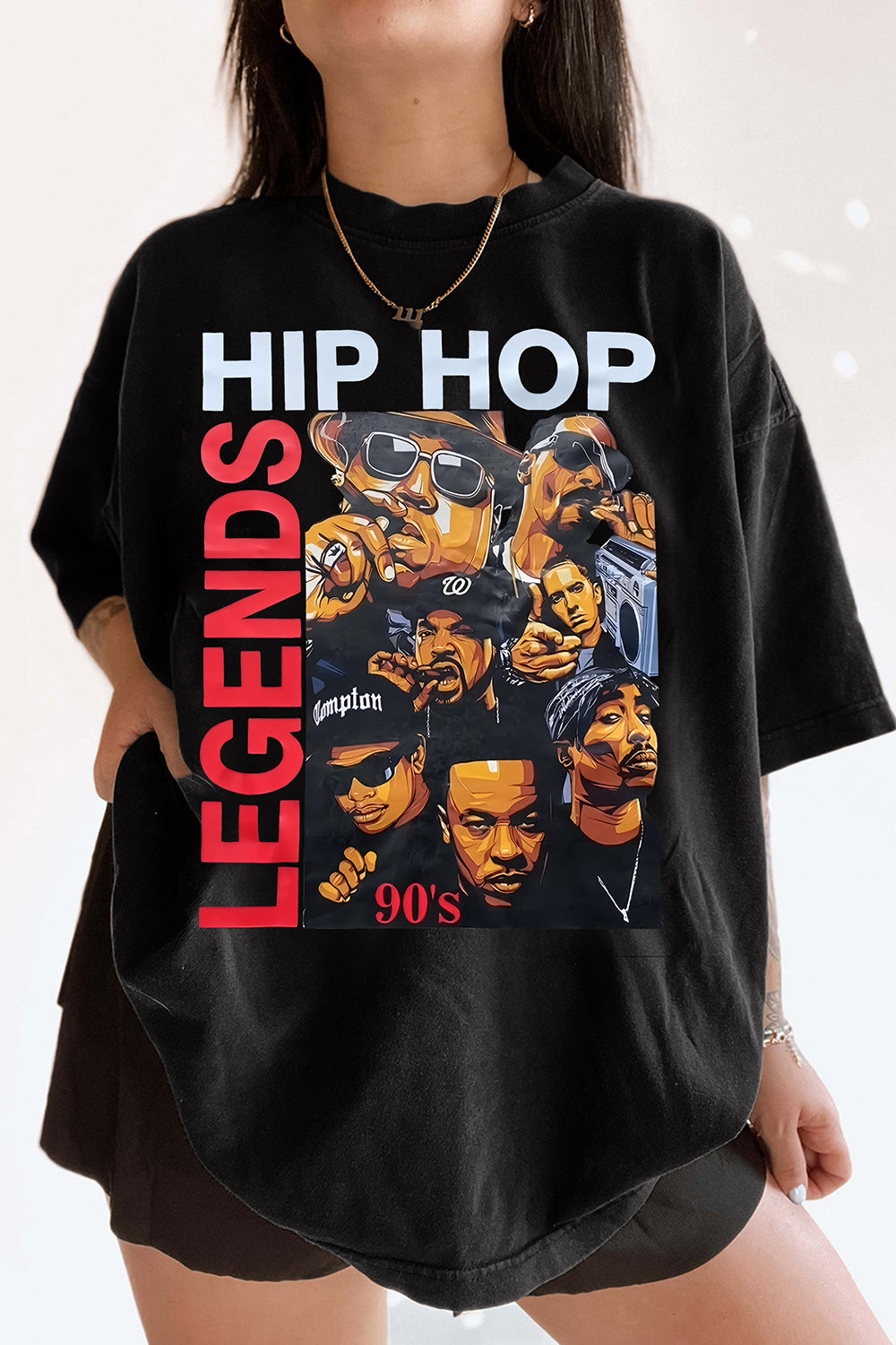 New T-Shirt 90S Legends Merch, Shirt 90S Legends Hip Hop Rappers Graphic For Women