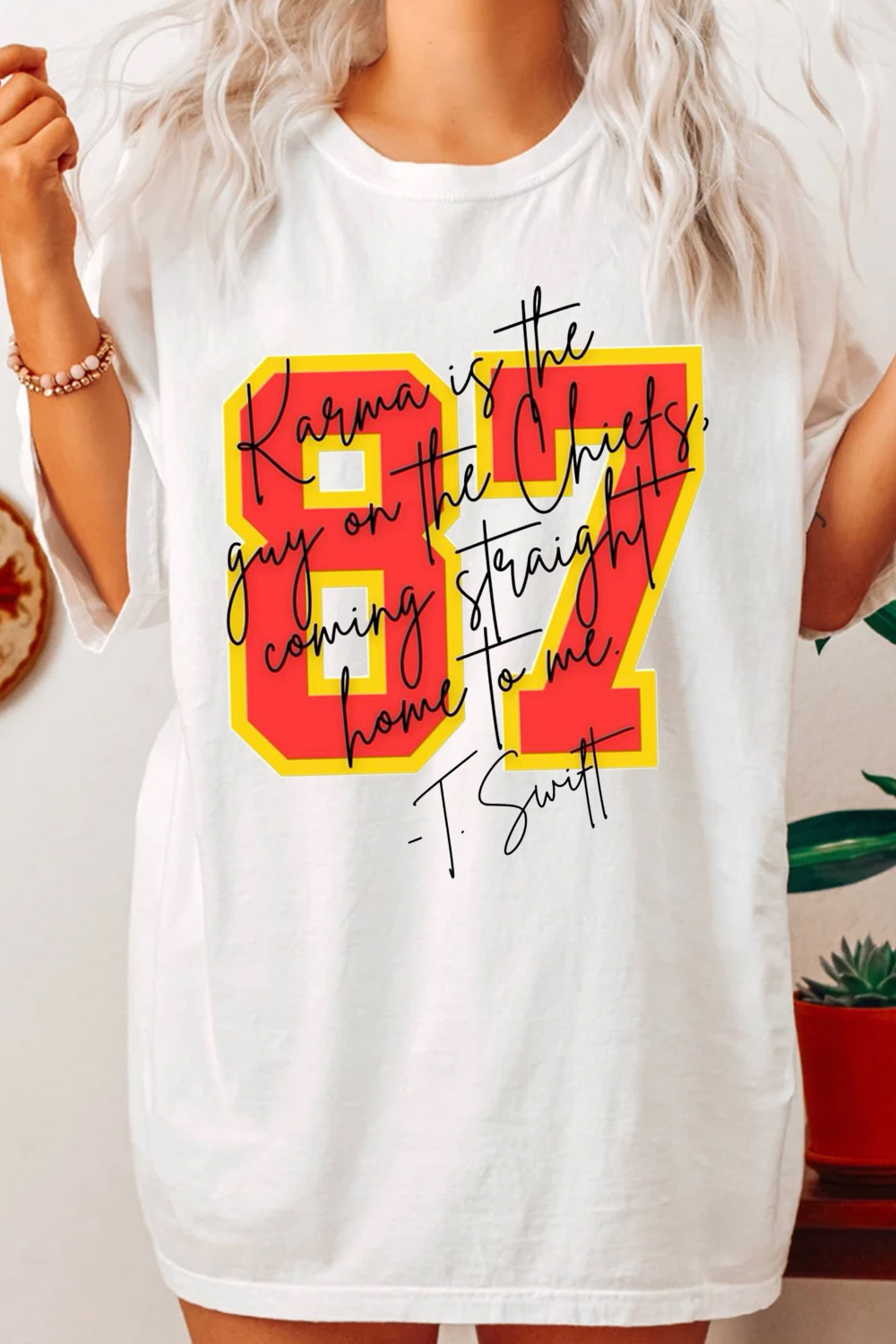 New T-Shirt 87 Printed Merch, Shirt 87 Printed Loose Round Neck Short Sleeve