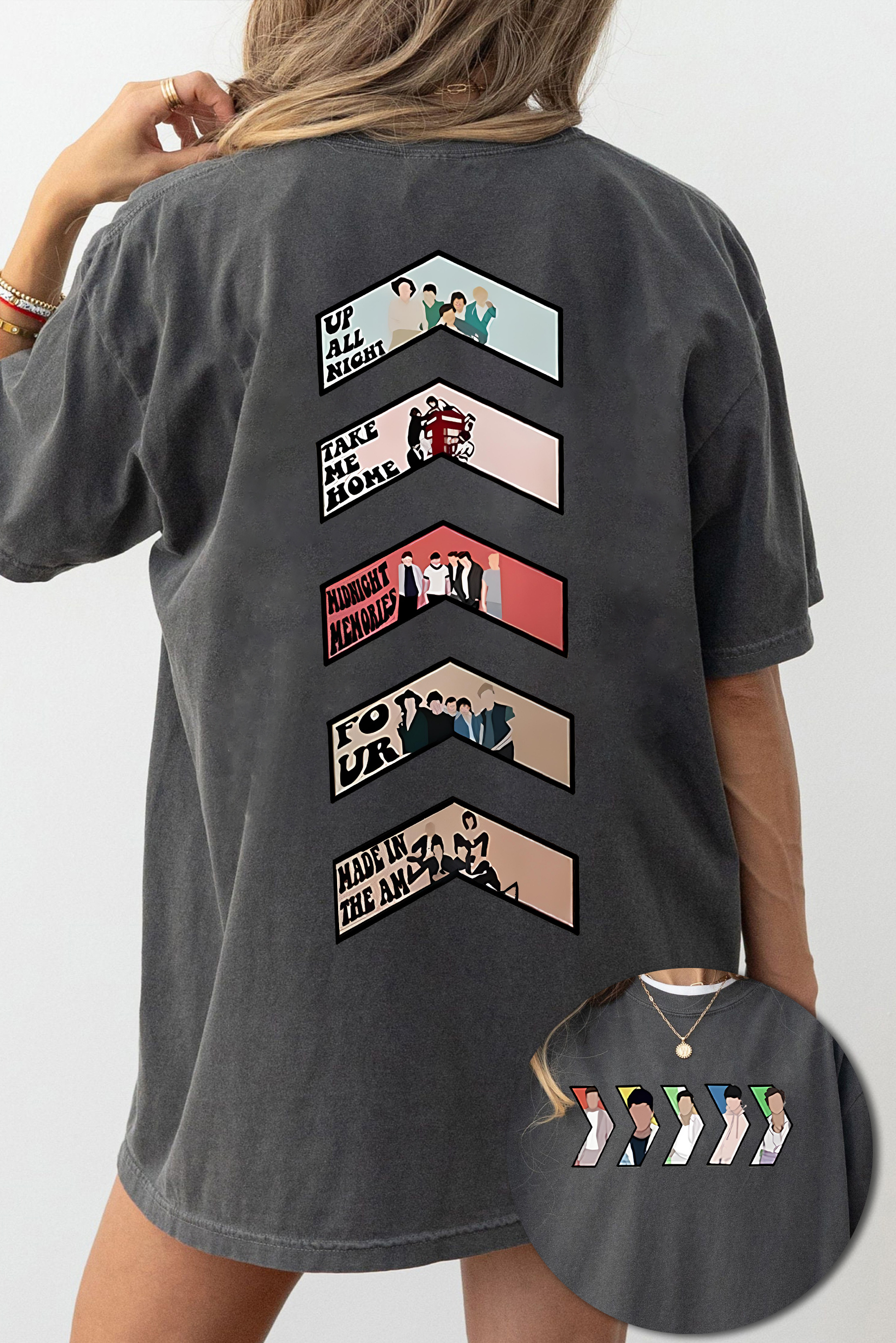 New T-Shirt All Album Merch, Shirt All Album 1D For Women