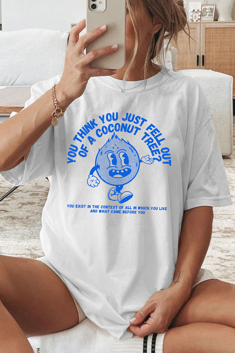 New T-Shirt You Think Merch, Shirt You Think You Fell Out Of A Coconut Tree? For Women