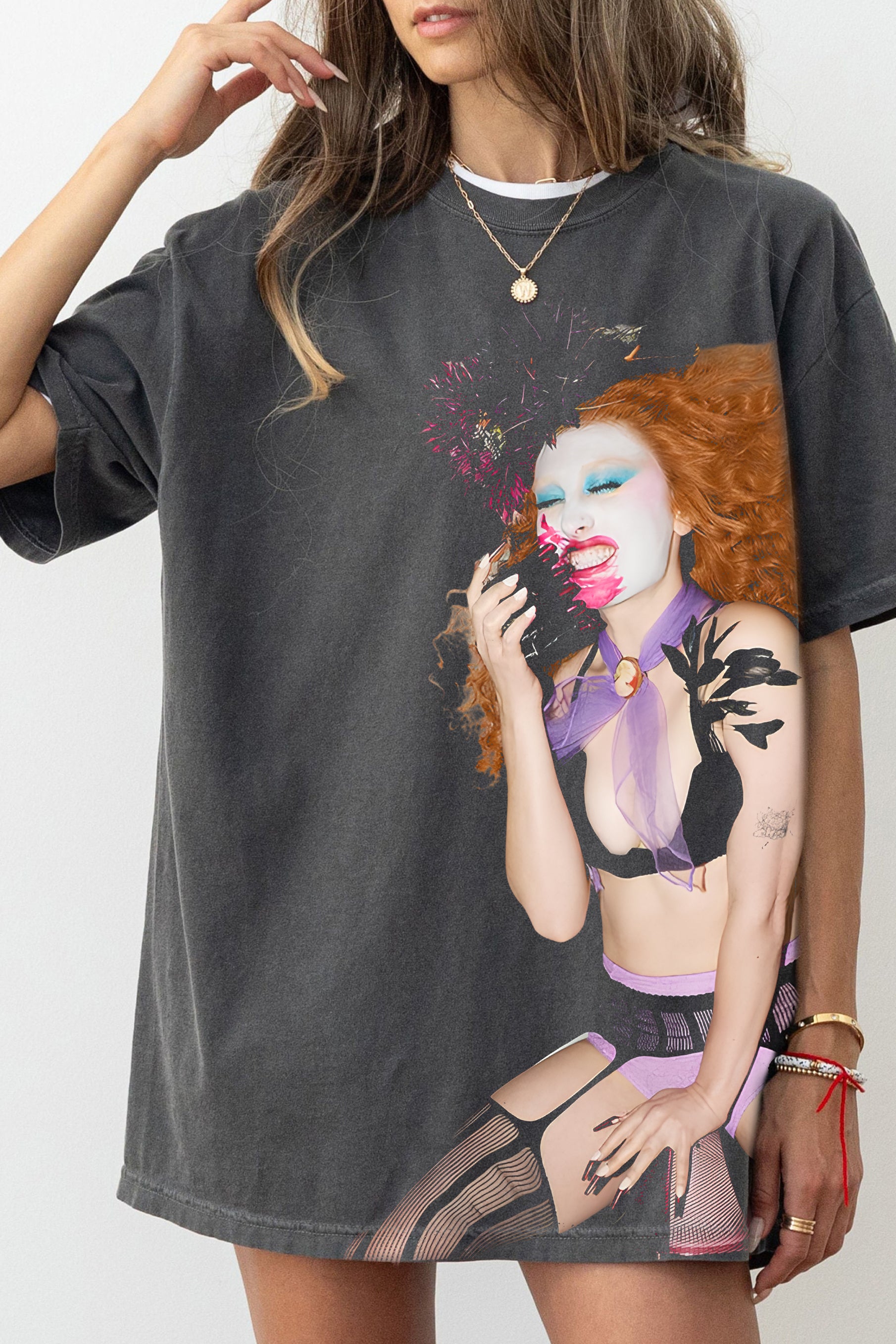 New T-Shirt Yes I Merch, Shirt Yes I Took A Full Chomp Out Of The Bundle Of Lipstick Chappell For Women