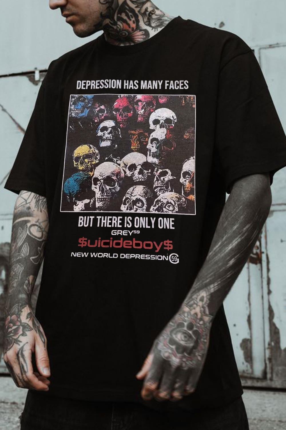 New T-Shirt $Uicideboy$ Skull Merch, Shirt $Uicideboy$ Skull Men’S Short-Sleeved