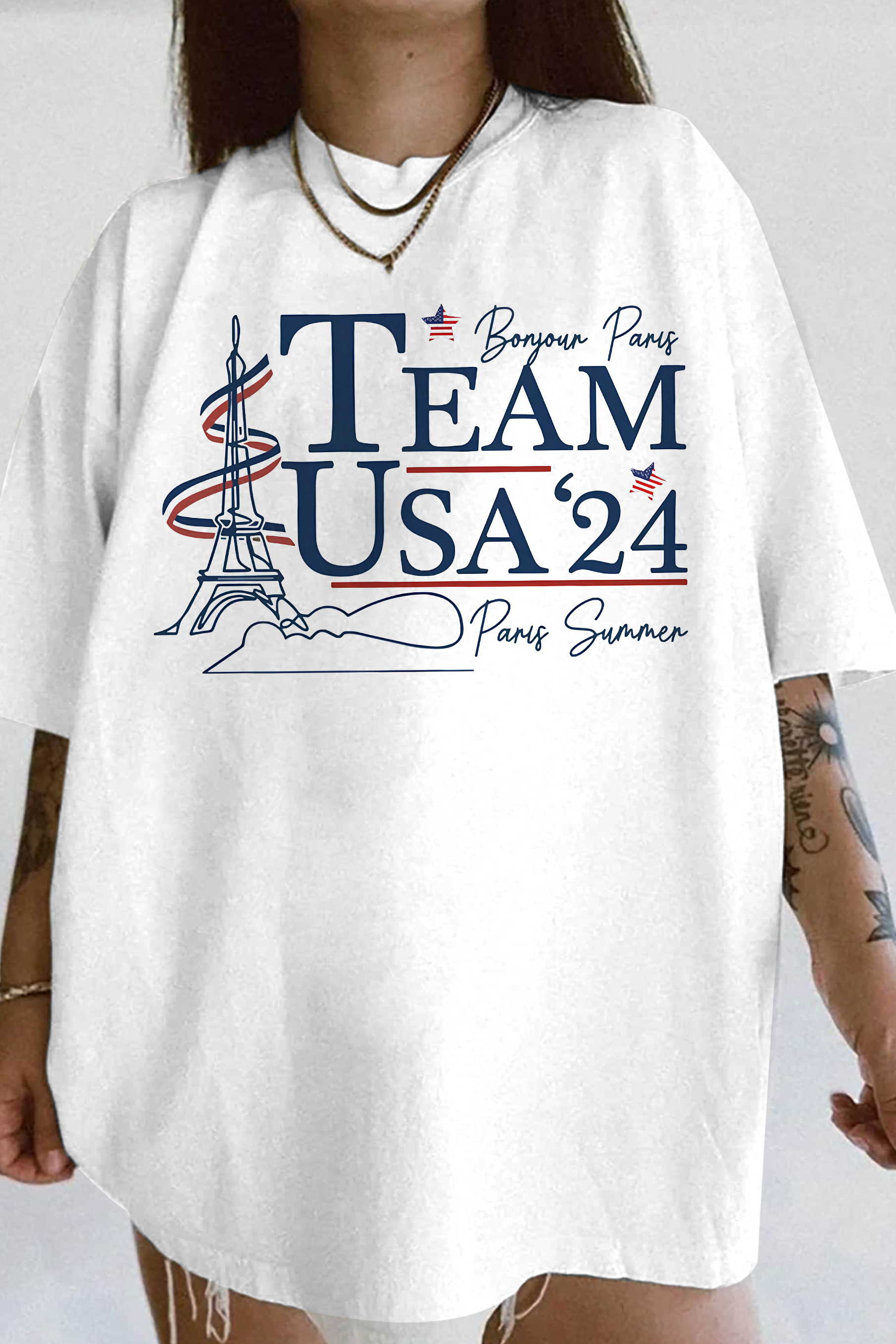 New T-Shirt 2024 Paris Merch, Shirt 2024 Paris Usa Team For Women