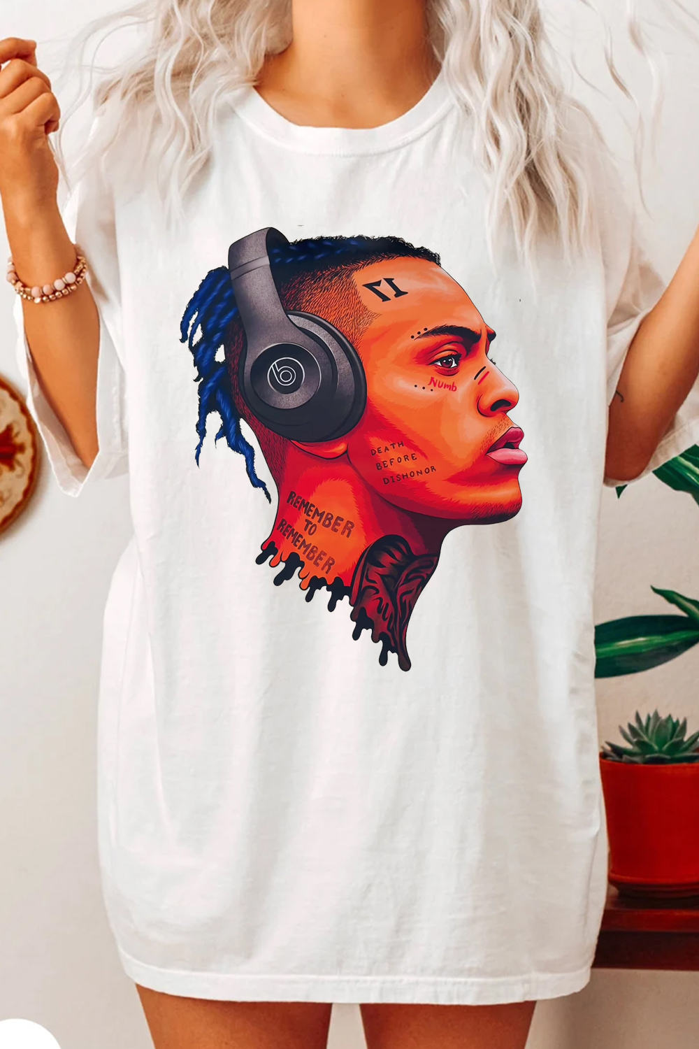 T-Shirt Xxxtentacion Simple Merch, Shirt Xxxtentacion Simple Printed Women'S Short-Sleeved