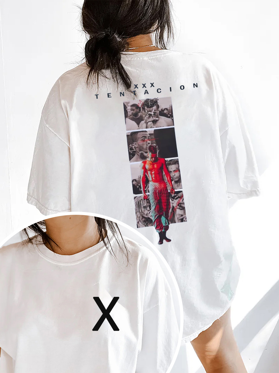New T-Shirt Xxxtentacion Personalized Merch, Shirt Xxxtentacion Personalized Double-Sided Printed Short-Sleeved