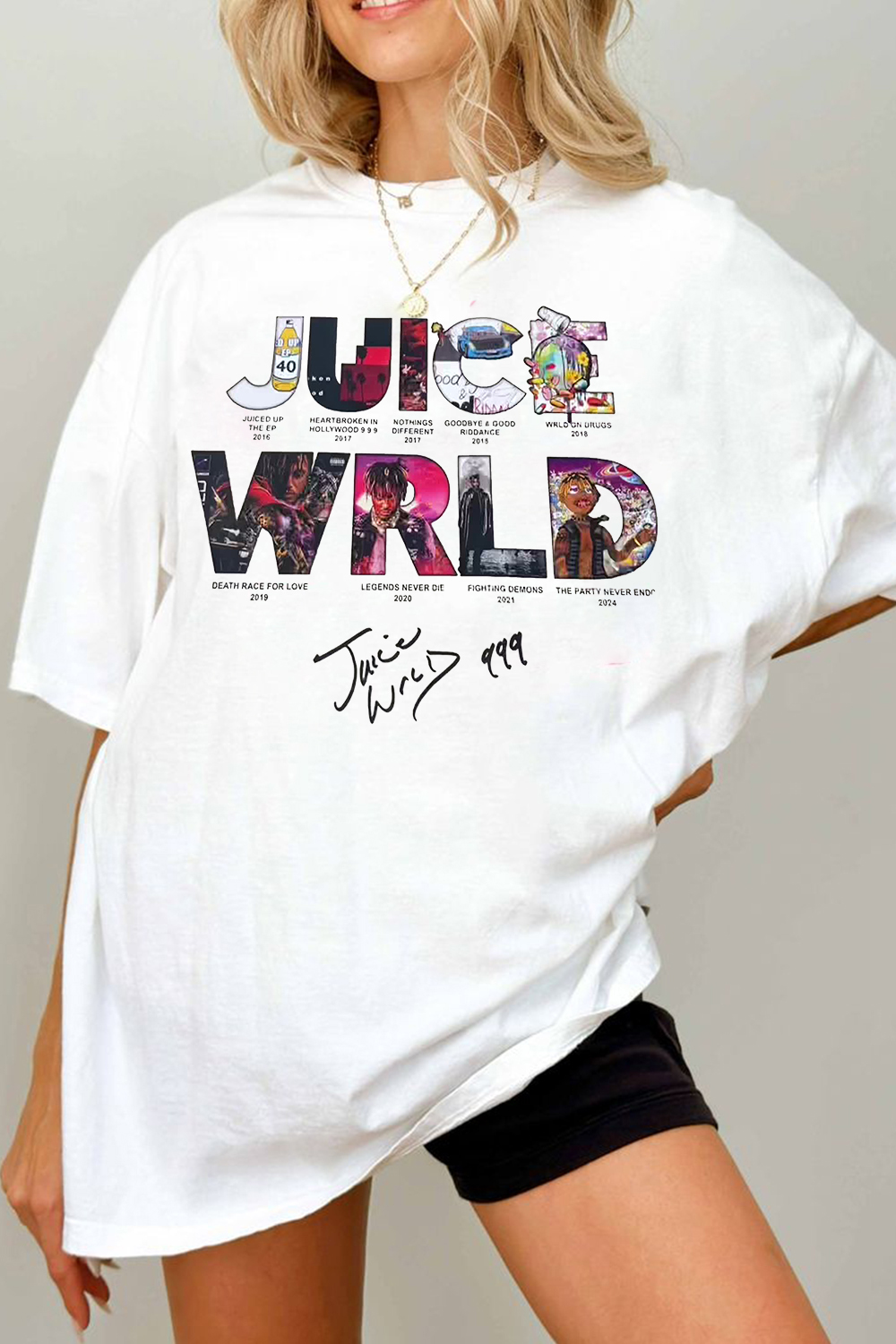 T-Shirt Wrld Letter Merch, Shirt Wrld Letter Print Ladies Short-Sleeved