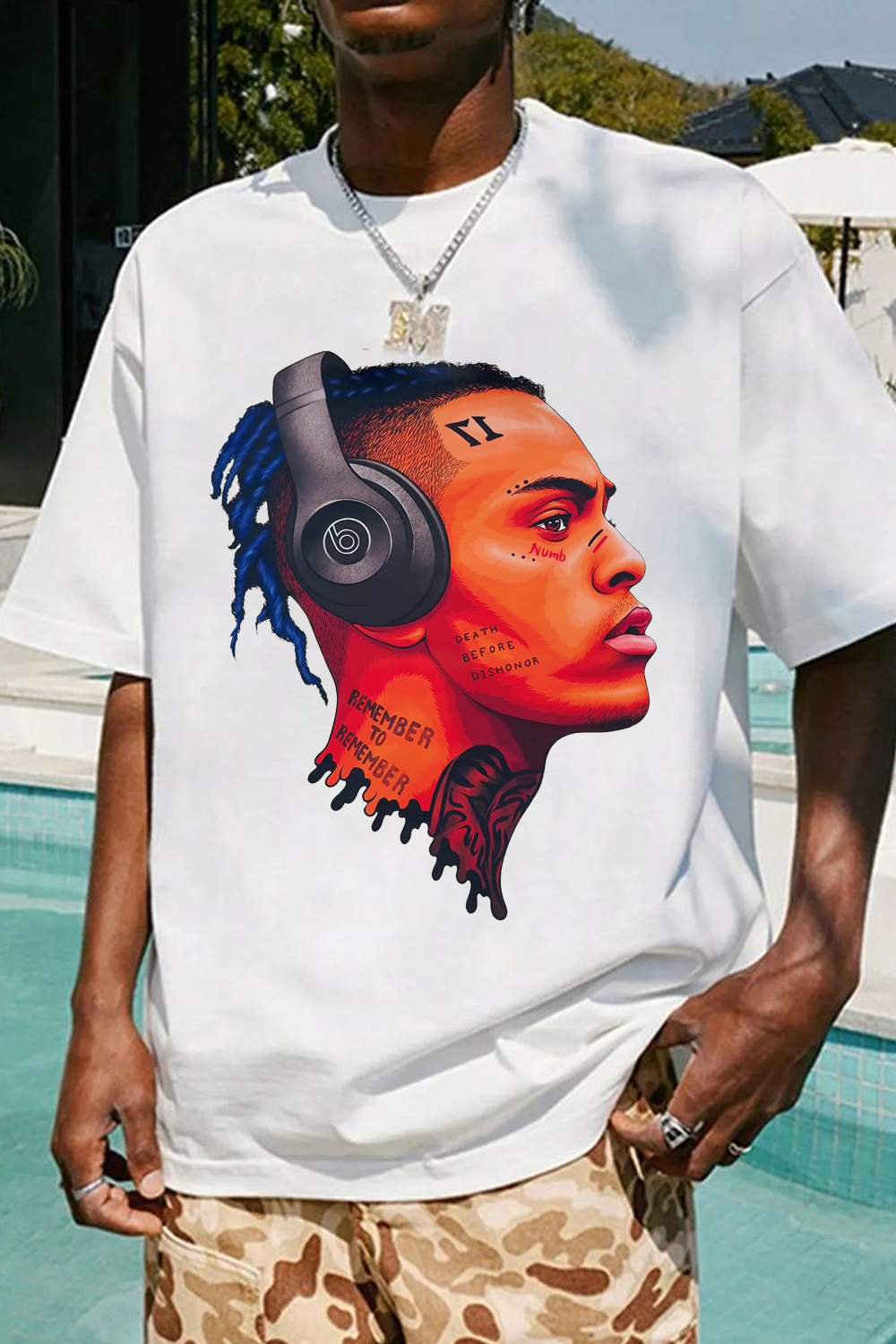 New T-Shirt Xxxtentacion Simple Merch, Shirt Xxxtentacion Simple Printed Men’S Short-Sleeved