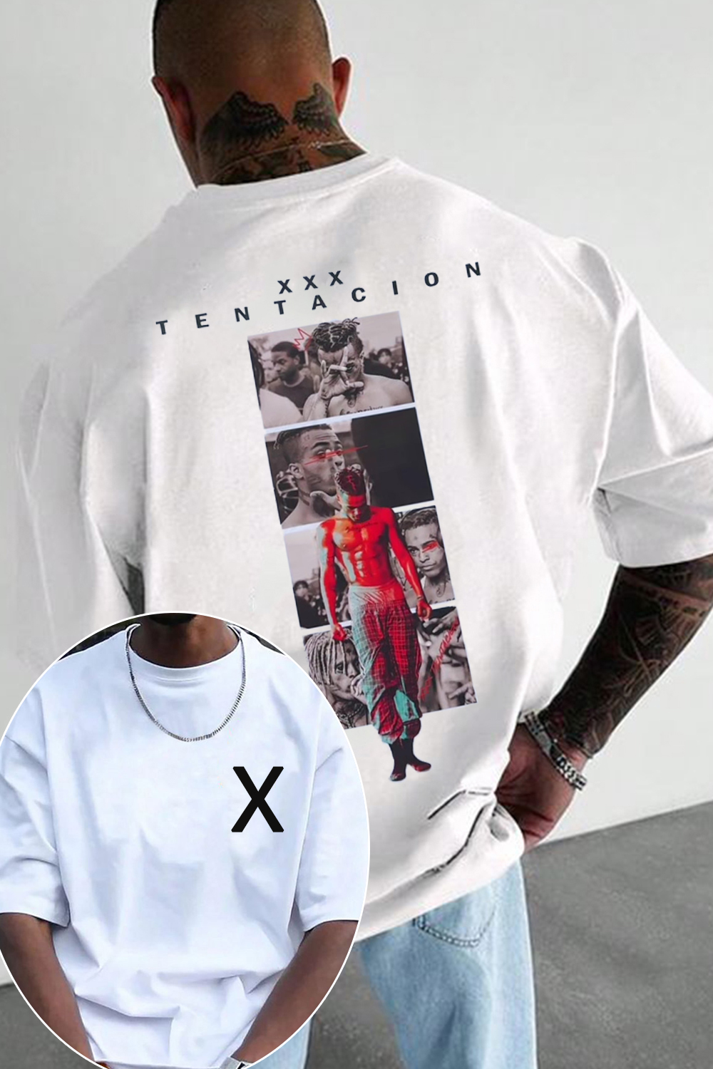 T-Shirt Xxxtentacion Double-Sided Merch, Shirt Xxxtentacion Double-Sided Printed Short-Sleeved