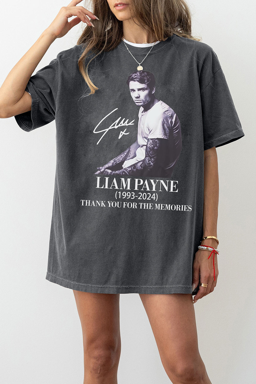 T-Shirt Vintage Rip Merch, Shirt Vintage Rip Liam Payne For Women