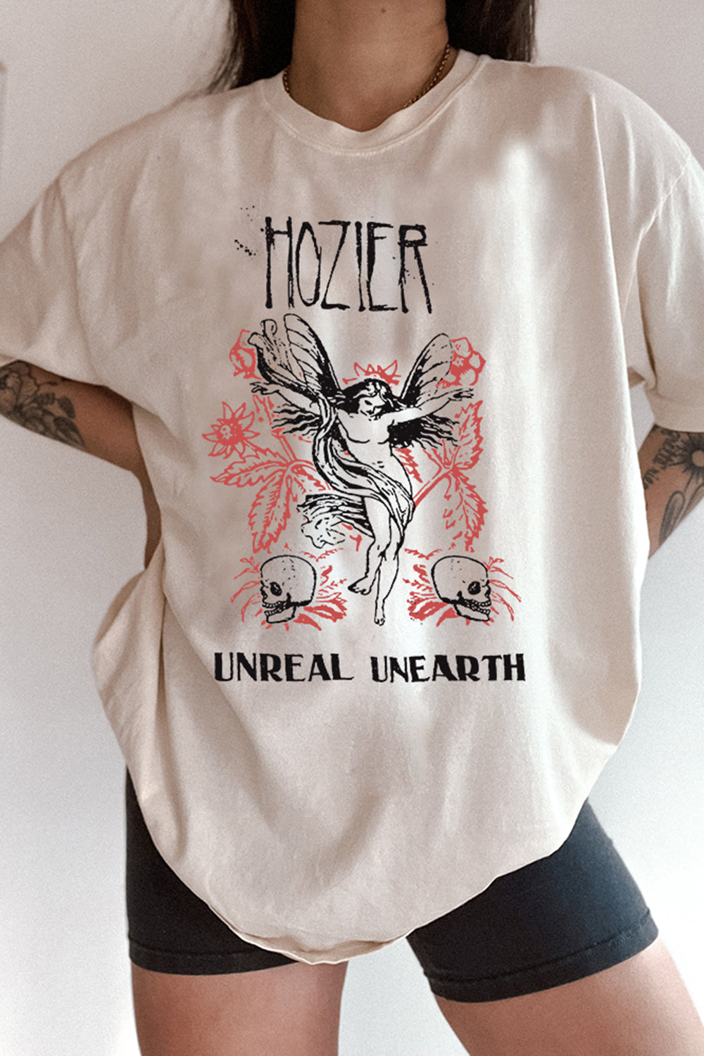 T-Shirt Vintage Hozier Merch, Shirt Vintage Hozier Unreal Unearth Music No Grave Can Hold My Body Down For Women