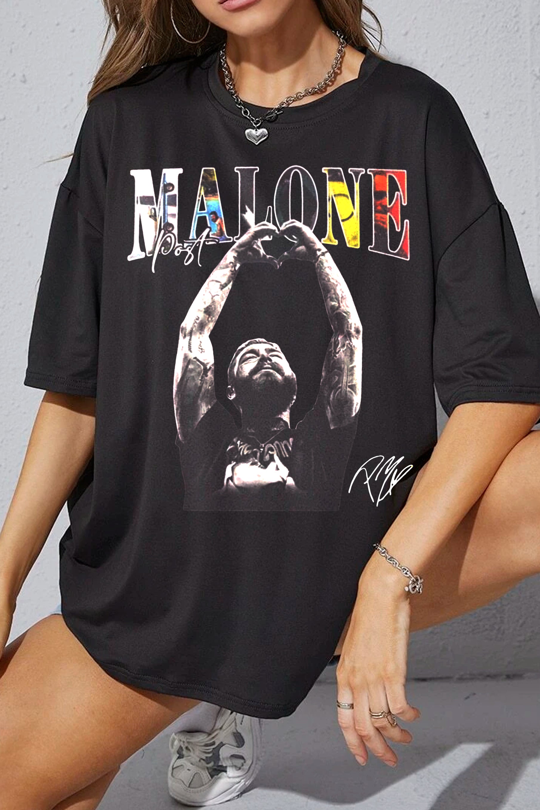 New T-Shirt Vintage Post Merch, Shirt Vintage Post Malone For Women