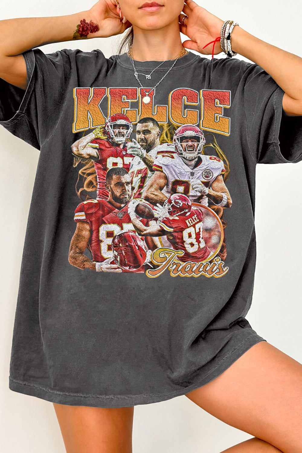 T-Shirt Vintage Travis Merch, Shirt Vintage Travis Kelce Graphic For Women