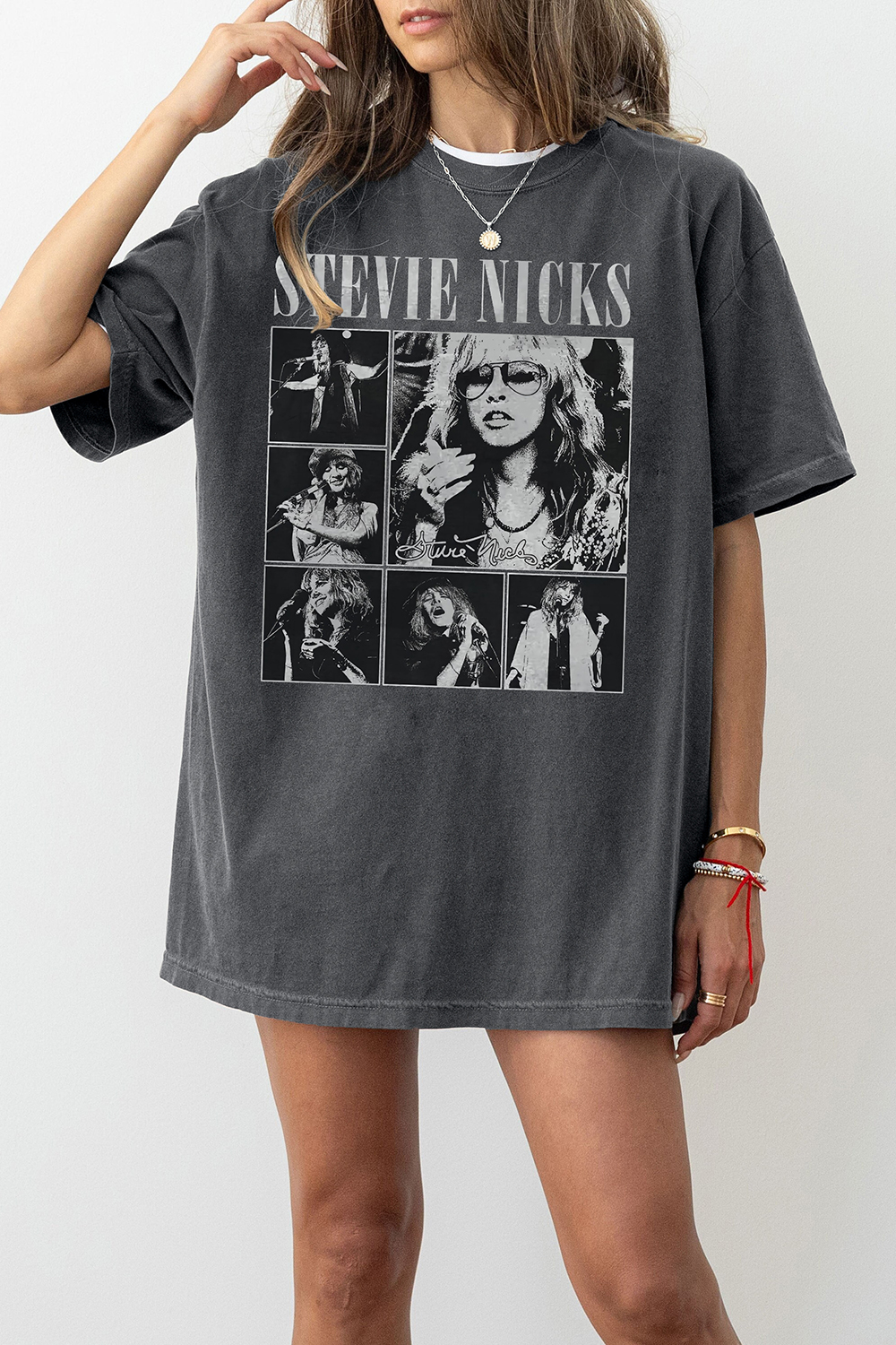 New T-Shirt Vintage Retro Merch, Shirt Vintage Retro 90S Stevie Nicks Fleetwood Mac Band For Women