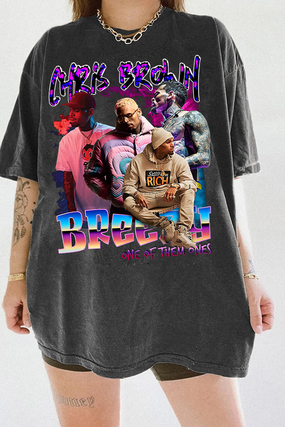 New T-Shirt Vintage Chris Merch, Shirt Vintage Chris Brown Graphic For Women