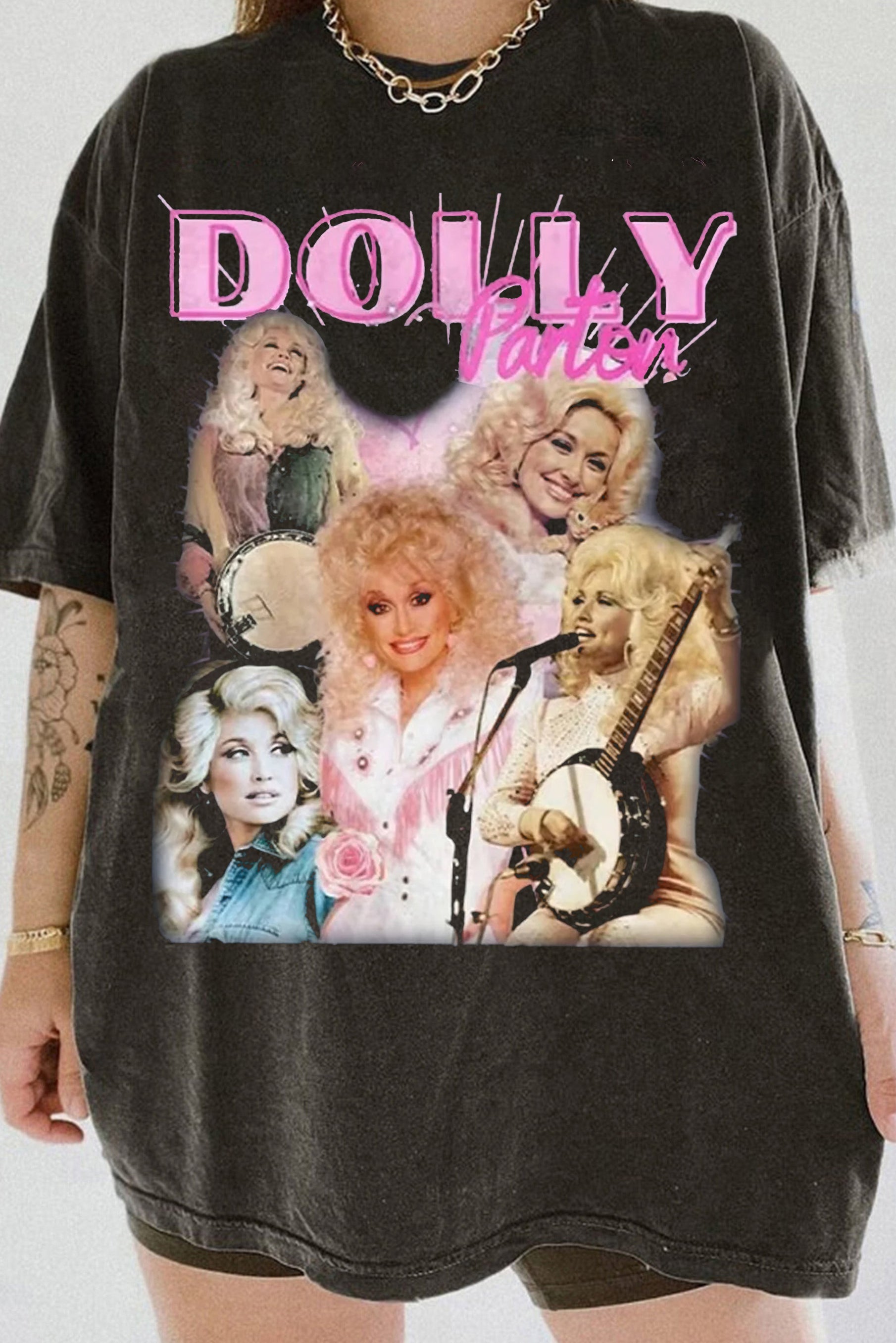 New T-Shirt Vintage Dolly Merch, Shirt Vintage Dolly Parton Country Music Fan Nashville For Women