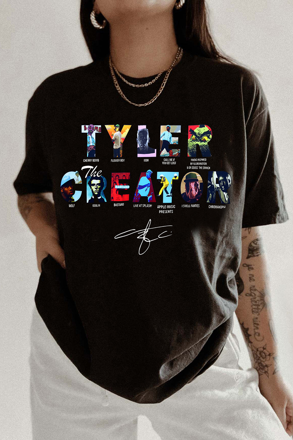 New T-Shirt Tyler The Merch, Shirt Tyler The Creator World Tour Graphic For Women