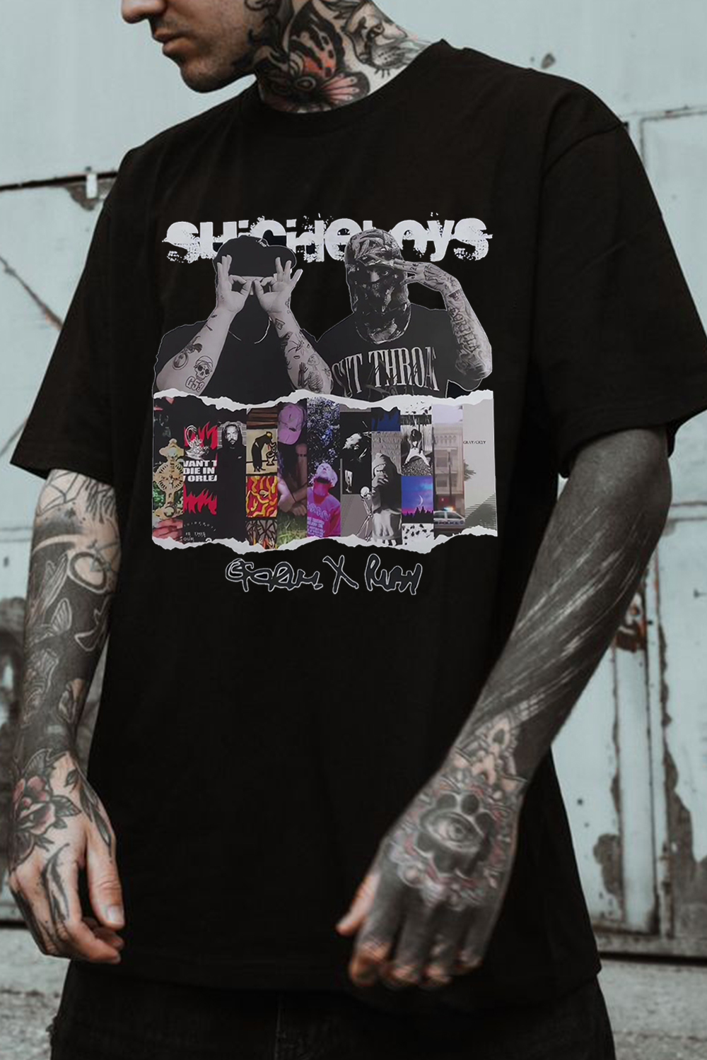 T-Shirt Uicideboys Casual Merch, Shirt Uicideboys Casual Personality Men'S