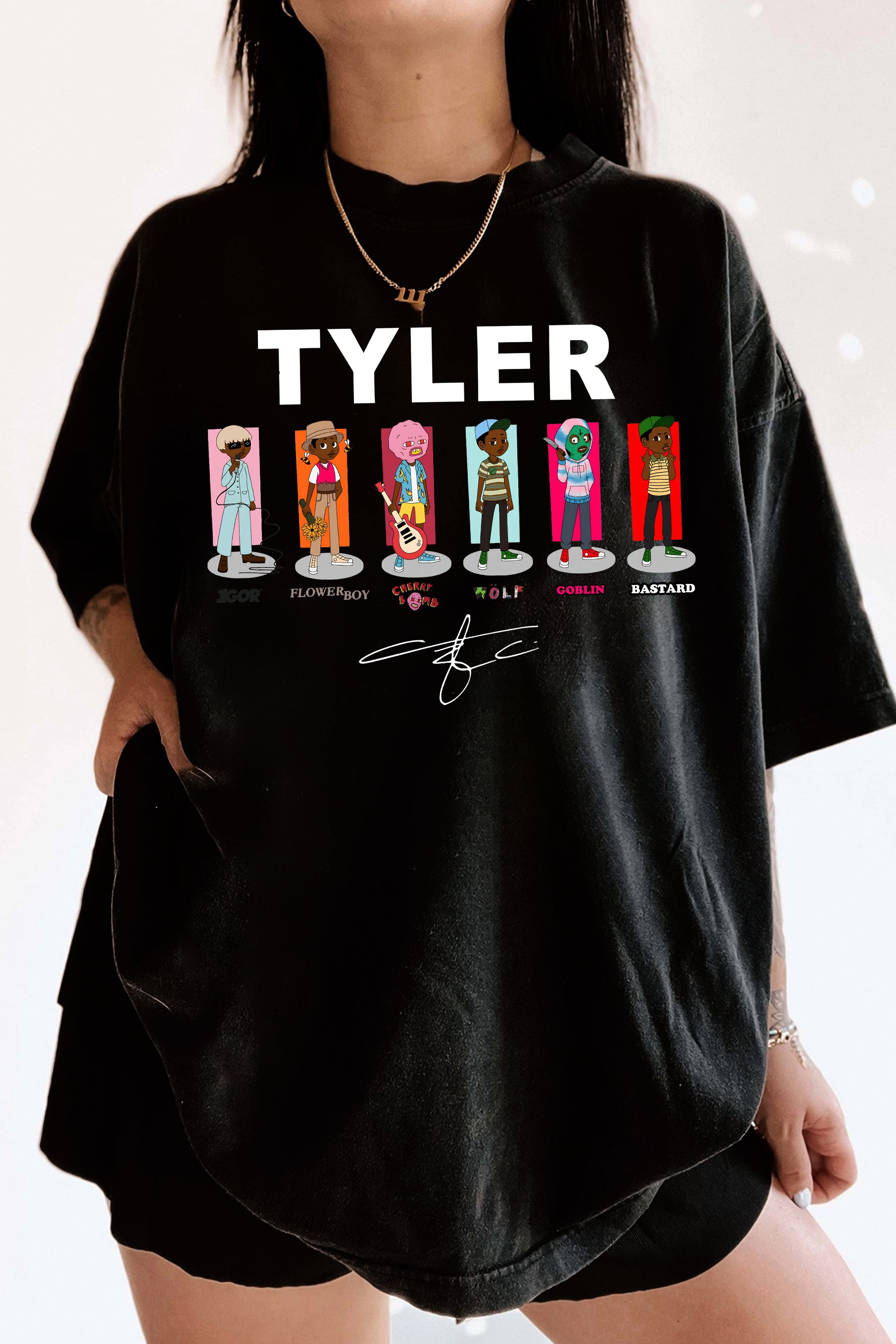 New T-Shirt Tyler Album Merch, Shirt Tyler Album Graphic For Women