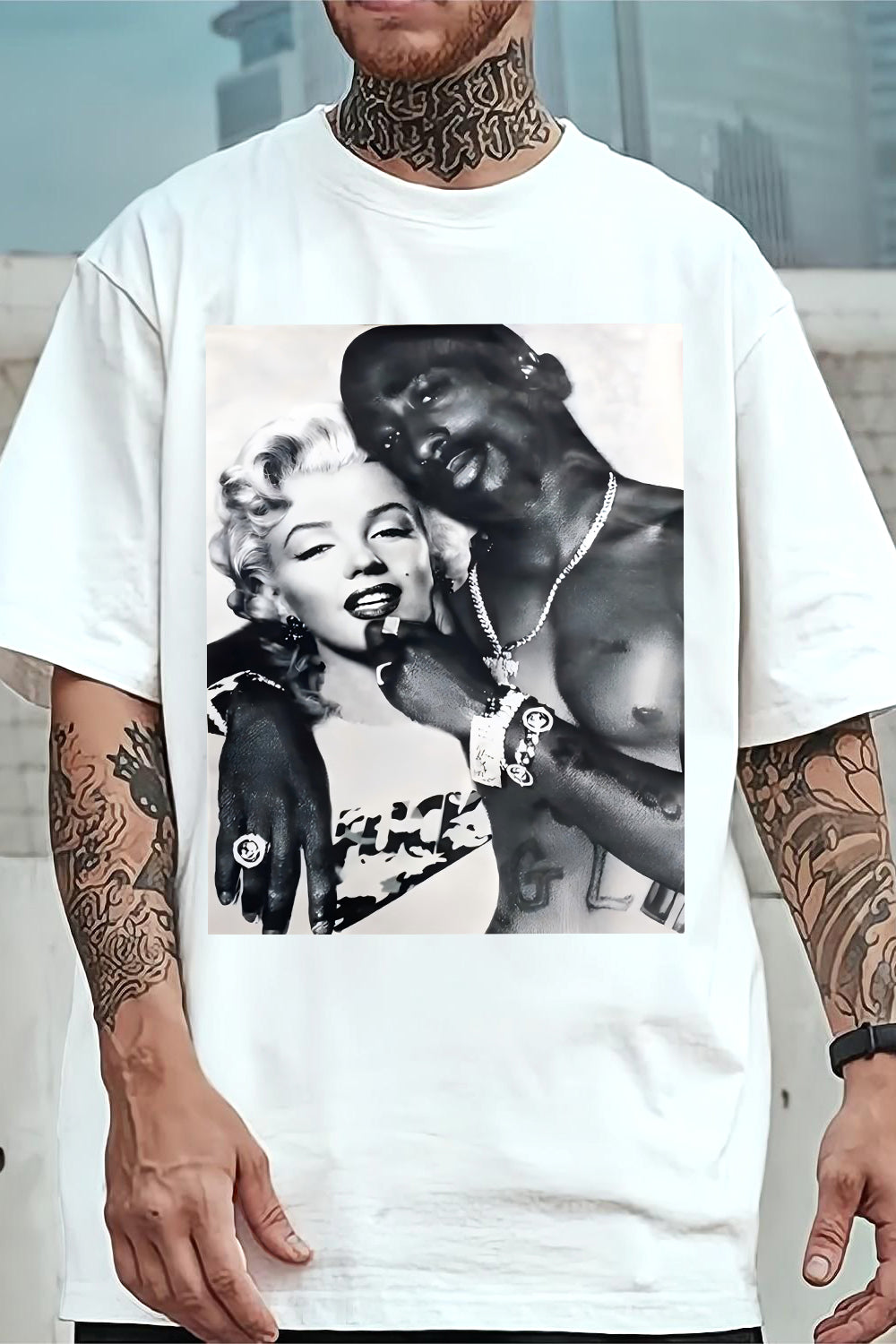 New T-Shirt Tupac Shakur Merch, Shirt Tupac Shakur Marilyn Monroe Graphic For Men