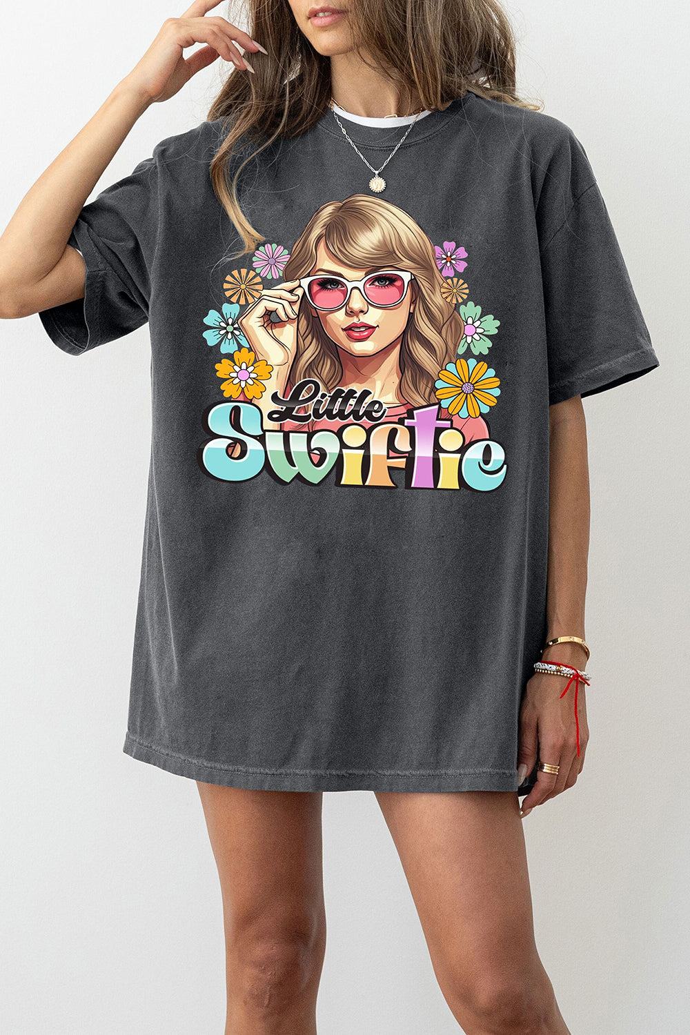 T-Shirt Ts Little Merch, Shirt Ts Little Swiftie Floral Era Tour For Women
