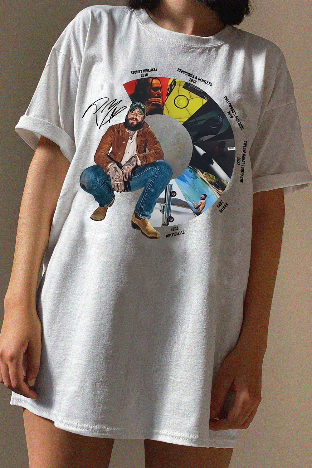 New T-Shirt Trending Post Merch, Shirt Trending Post Malone Tour 2024 For Women