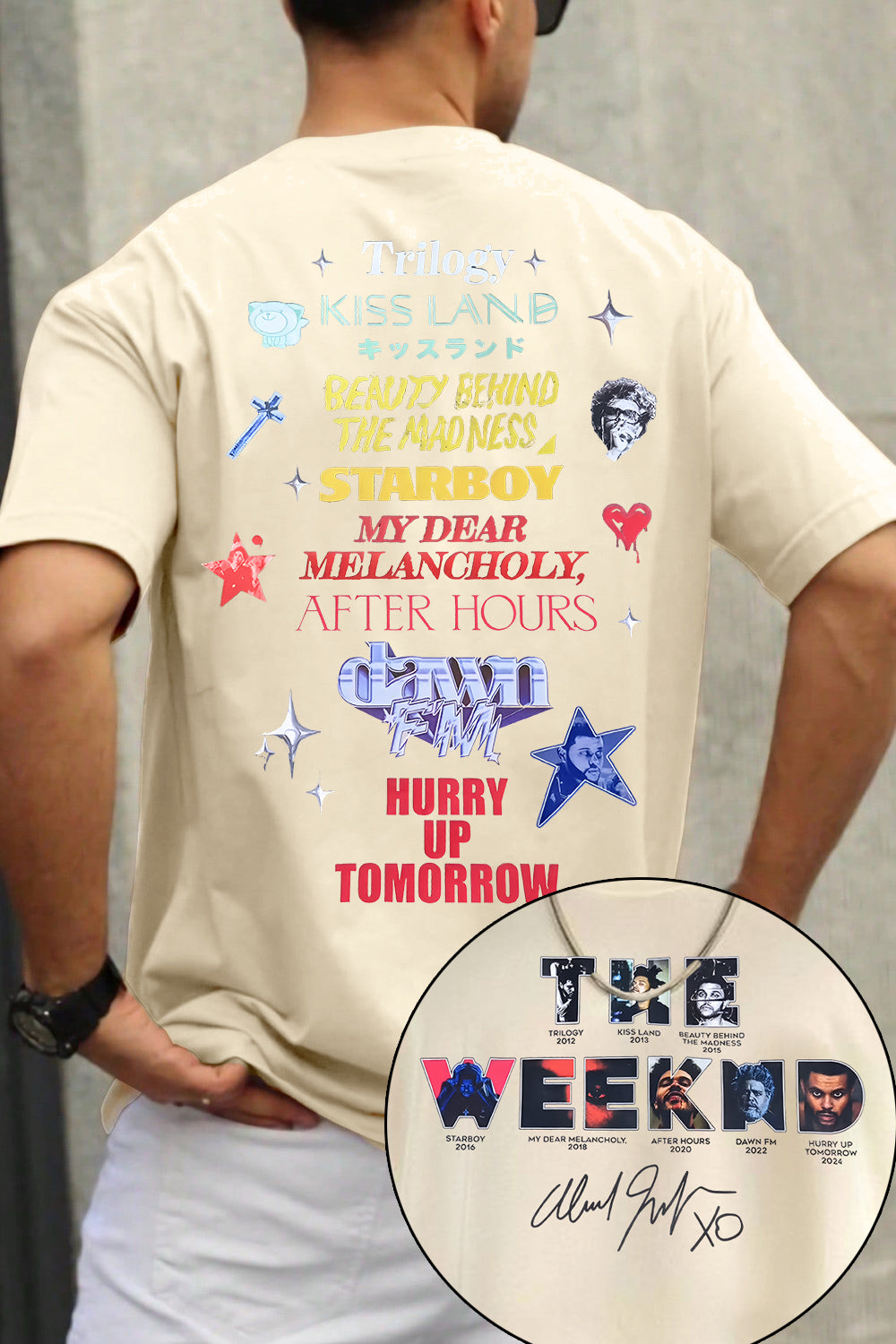 New T-Shirt The Weeknd Merch, Shirt The Weeknd Album Hurry Up Tomorrow For Men
