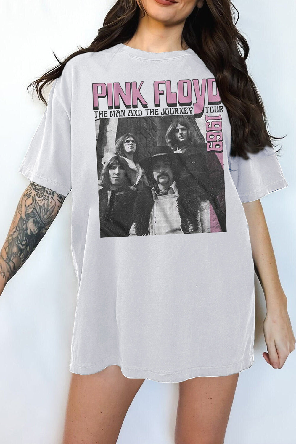 T-Shirt The Man Merch, Shirt The Man And The Journey Tour Pink Floyd For Women