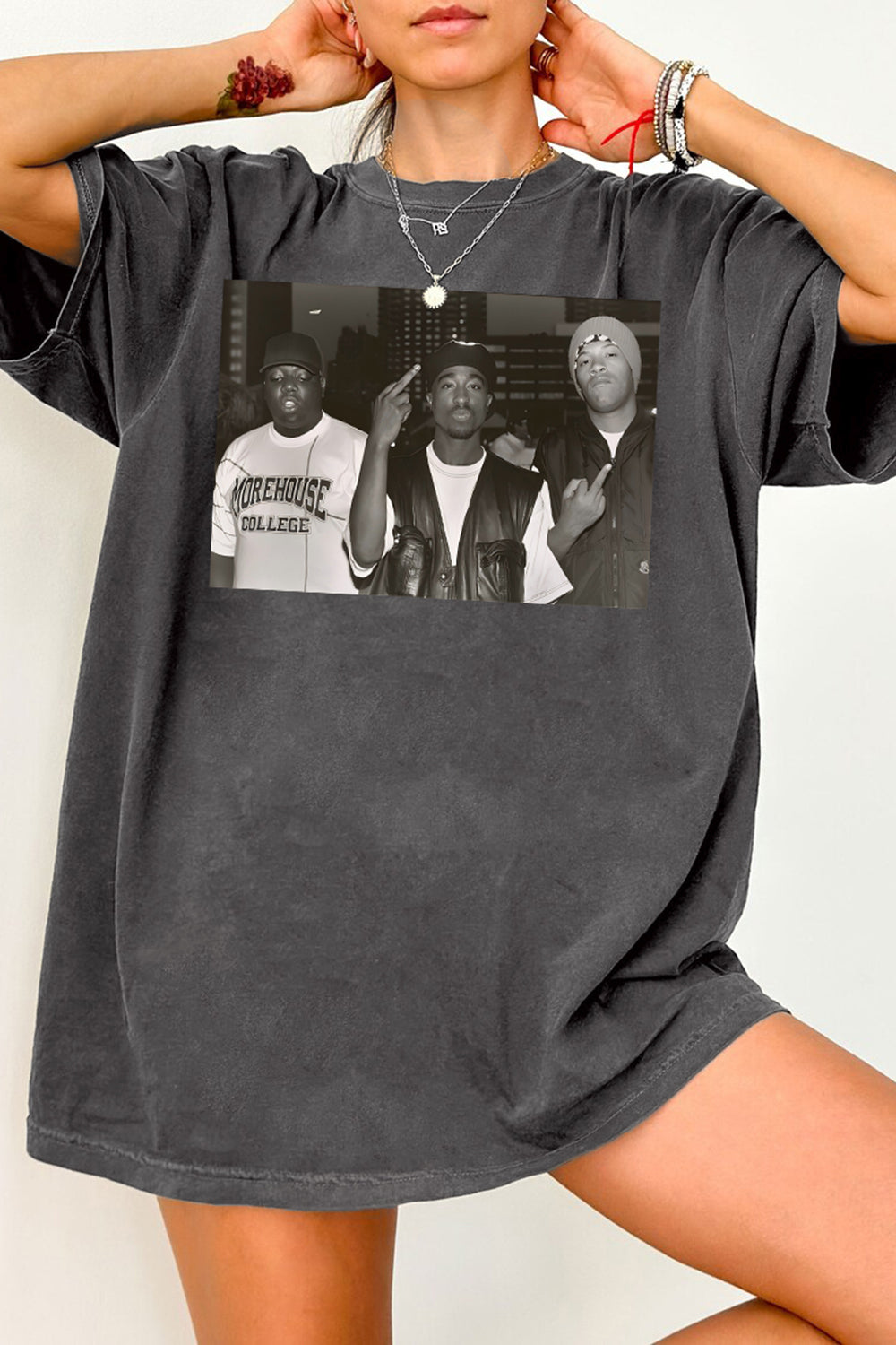 New T-Shirt The Notorious Merch, Shirt The Notorious B.I.G., Tupac Shakur And Redman Graphic For Women