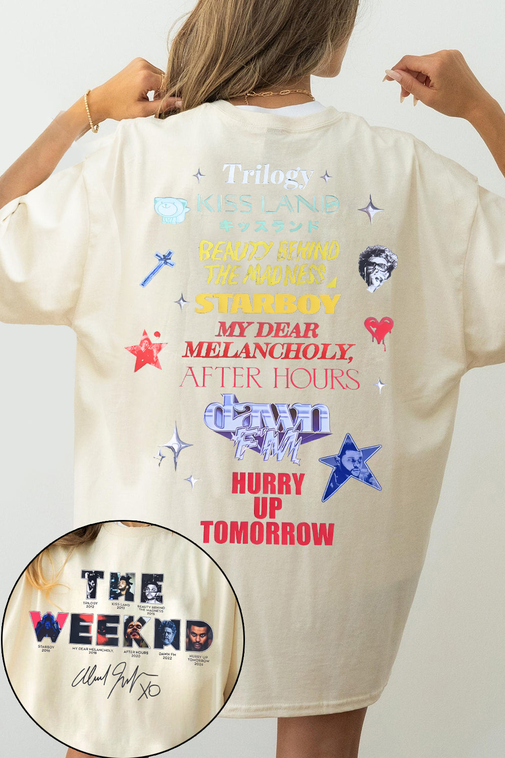 T-Shirt The Weeknd Merch, Shirt The Weeknd Album Hurry Up Tomorrow For Women