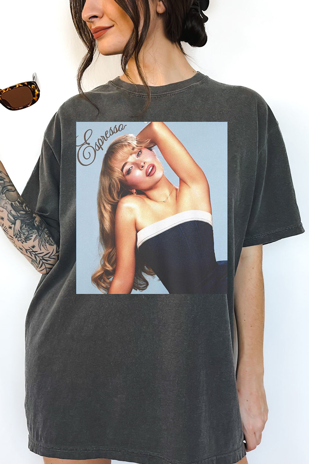 New T-Shirt Sabrina Carpenter Merch, Shirt Sabrina Carpenter Pop Music Espresso For Women
