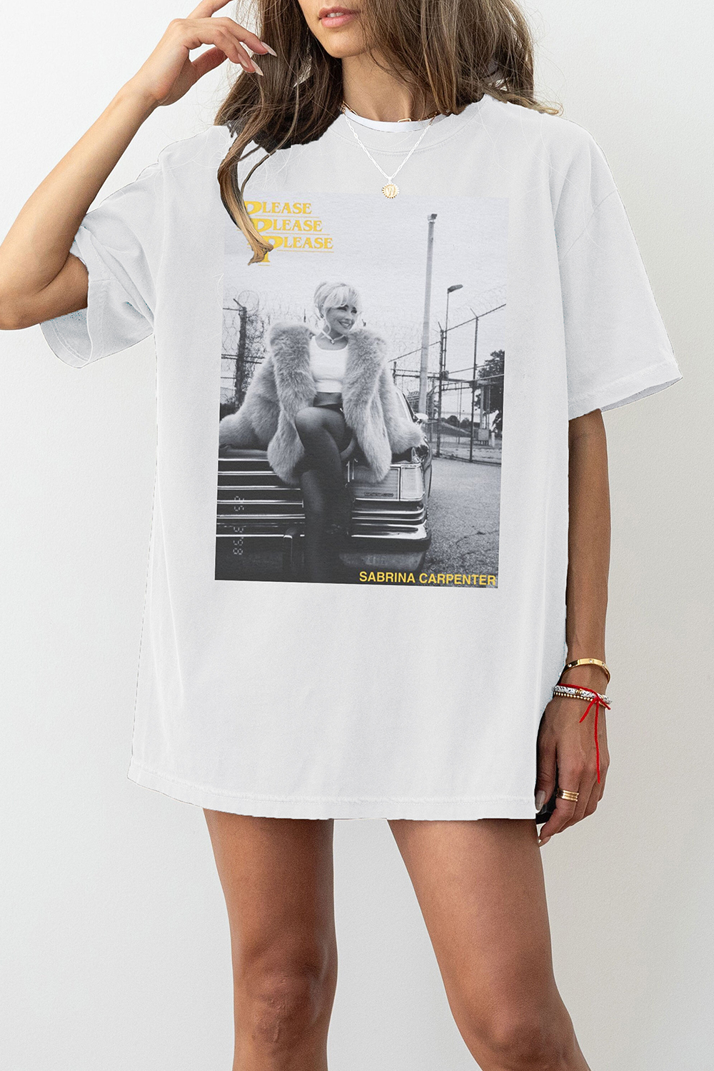 New T-Shirt Sabrina Carpenter Merch, Shirt Sabrina Carpenter Please Please Please Graphic For Women