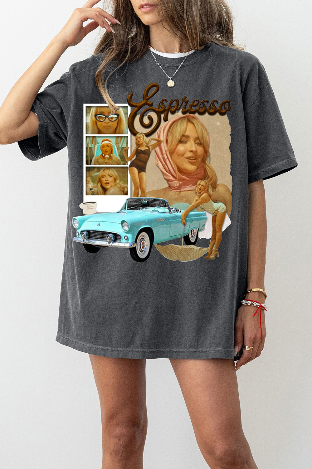 T-Shirt Sabrina Carpenter Merch, Shirt Sabrina Carpenter Espresso Single Graphic For Women